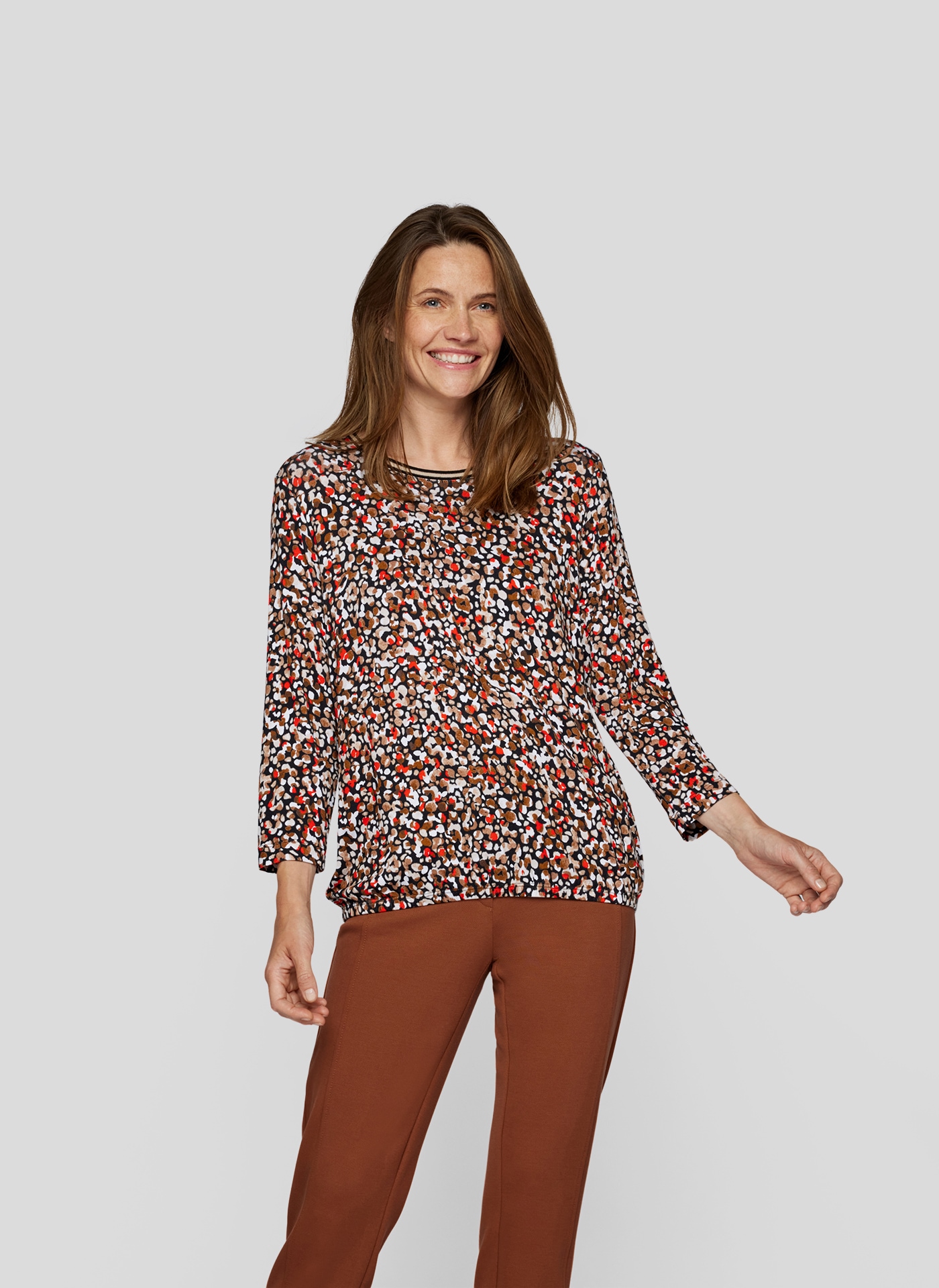 Rabe Print-Shirt "RABE Shirt mit lebendigem Allover-Muster"