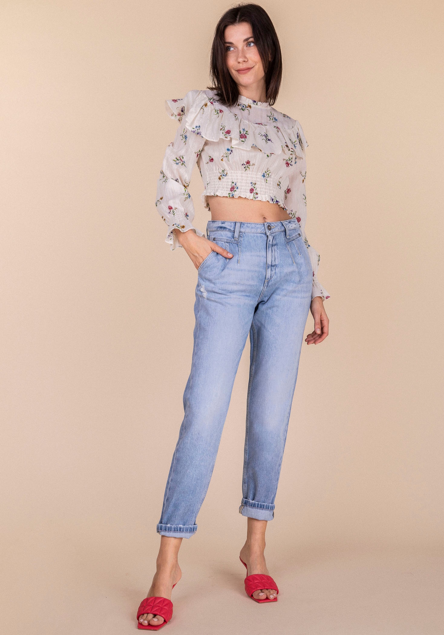 BLUE FIRE Mom-Jeans »Rita carrot cropped«, perfekte Passform durch Stretch-Denim kaufen