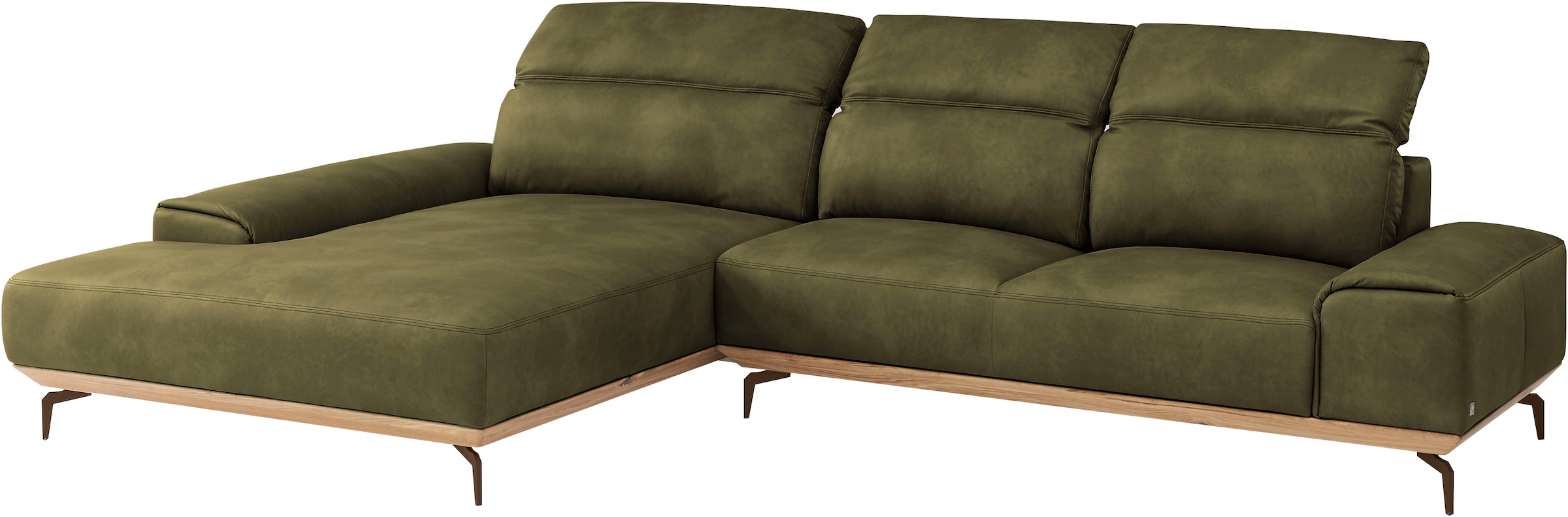 Musterring Wohnlandschaft »MR 2490«, Bronze-Fuß, Sitzhöhe 48cm, wahlweise mit Funktionen, Maße 342 x 207 cm