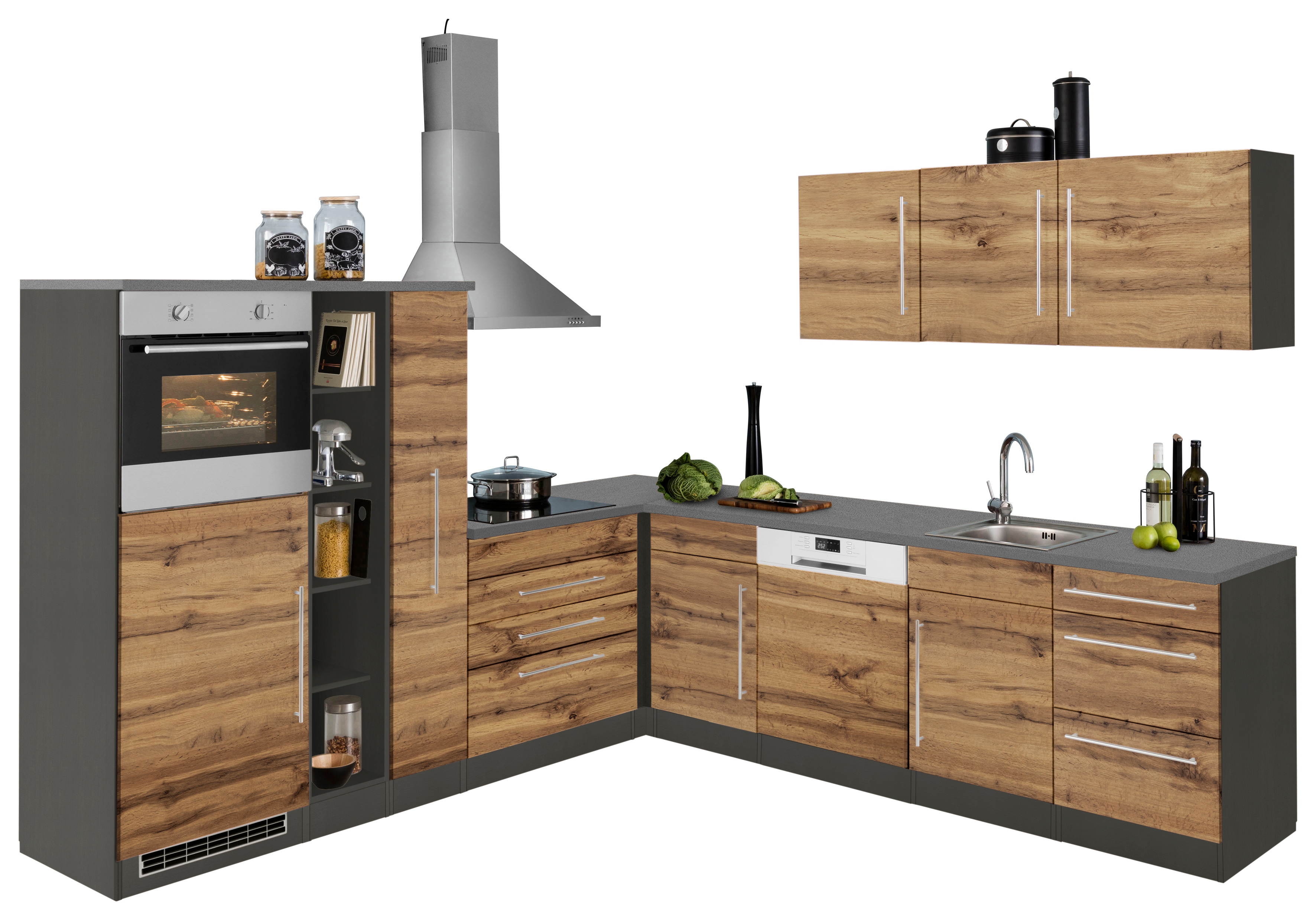 KOCHSTATION "KS-Samos" Stellbreite 260x270 cm, wahlweise mit E-Geräten und Induktion