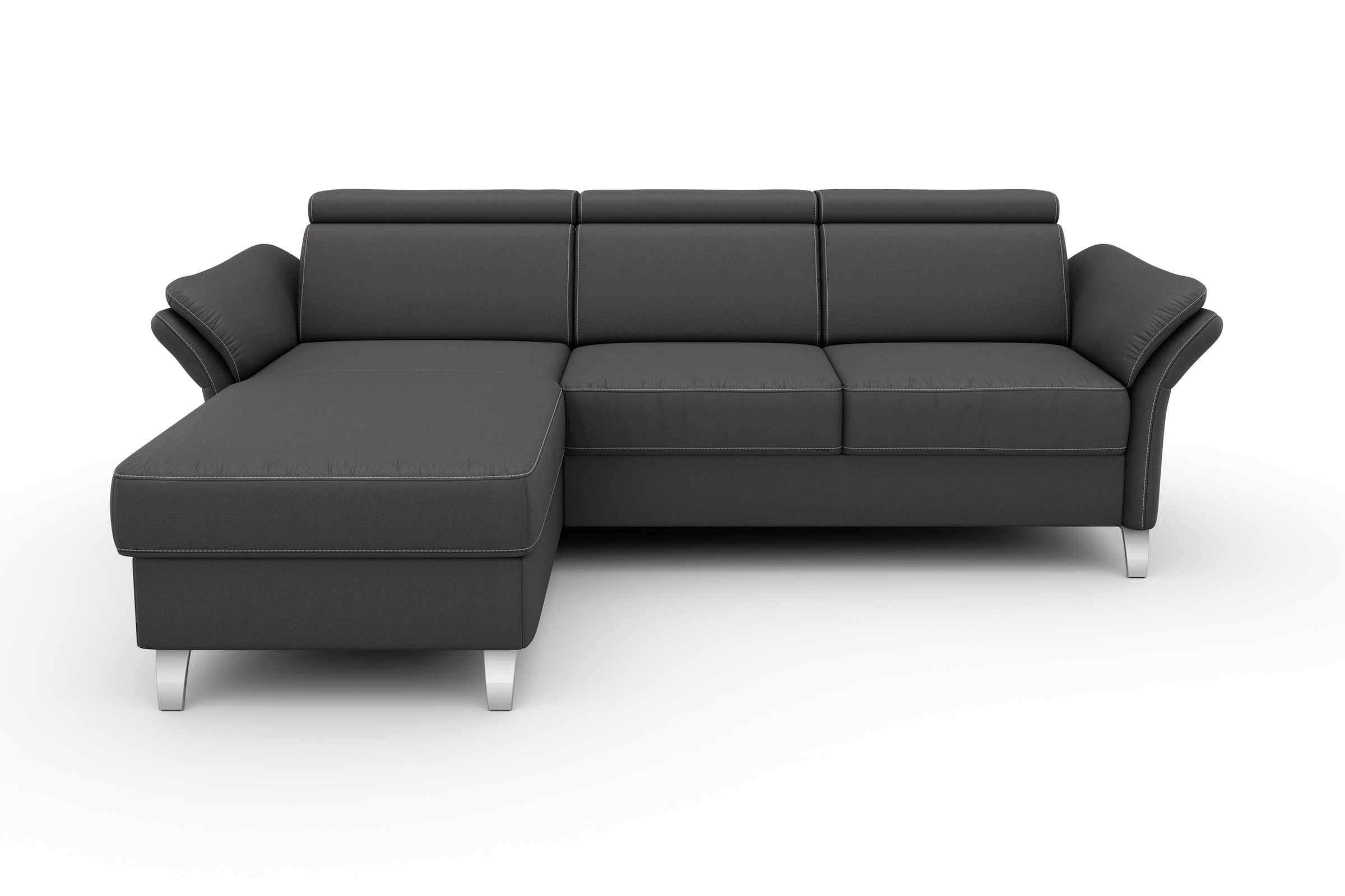 sit&more Ecksofa "Vincenzo L-Form" inklusive Kopfteilverstellung, optional Schlaffunktion & Bettkasten