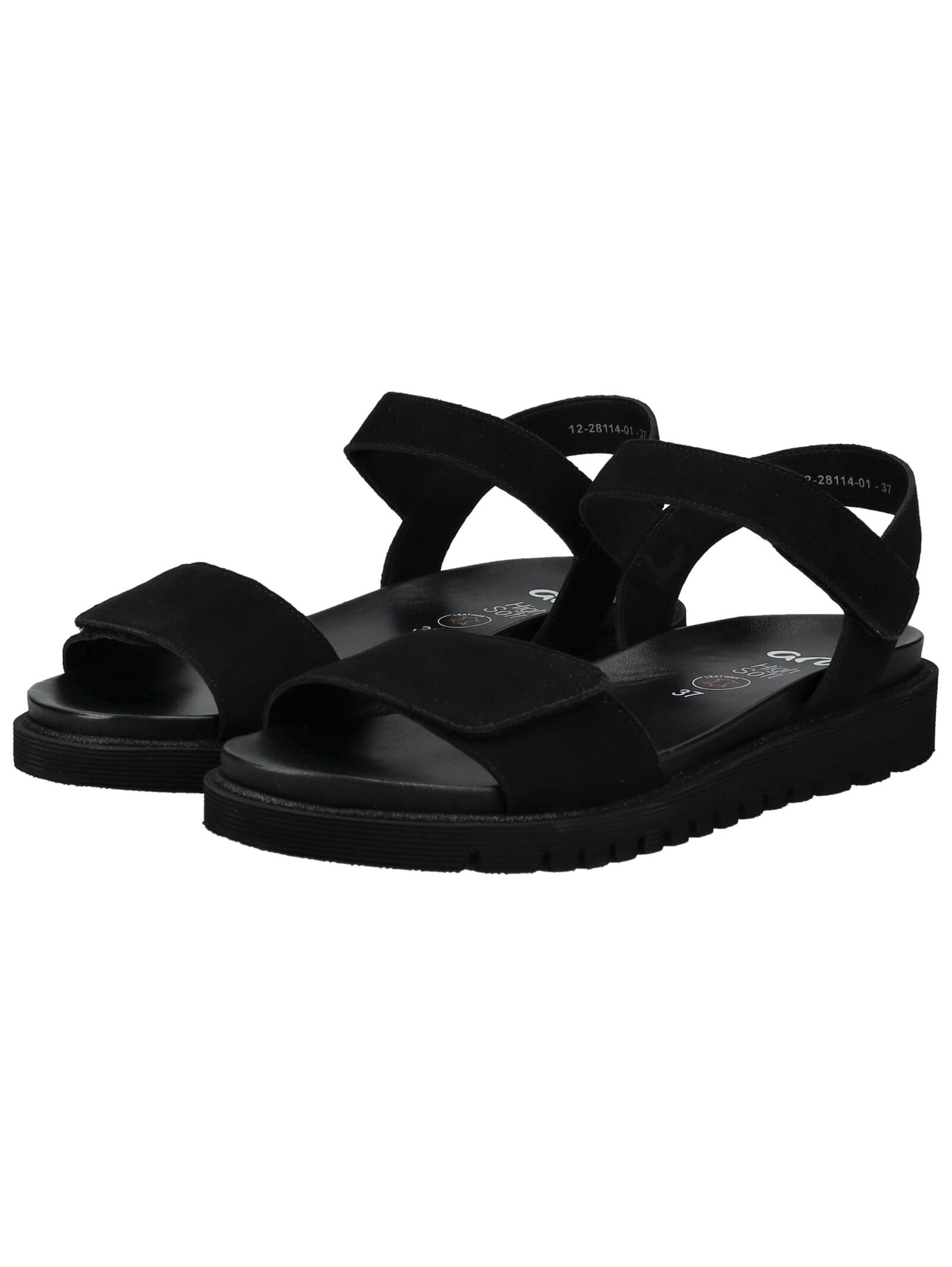 Riemchensandale ARA "Ara Sandalen Veloursleder", Damen, Gr. 40, schwarz, Veloursleder, Schuhe Riemchensandale 3