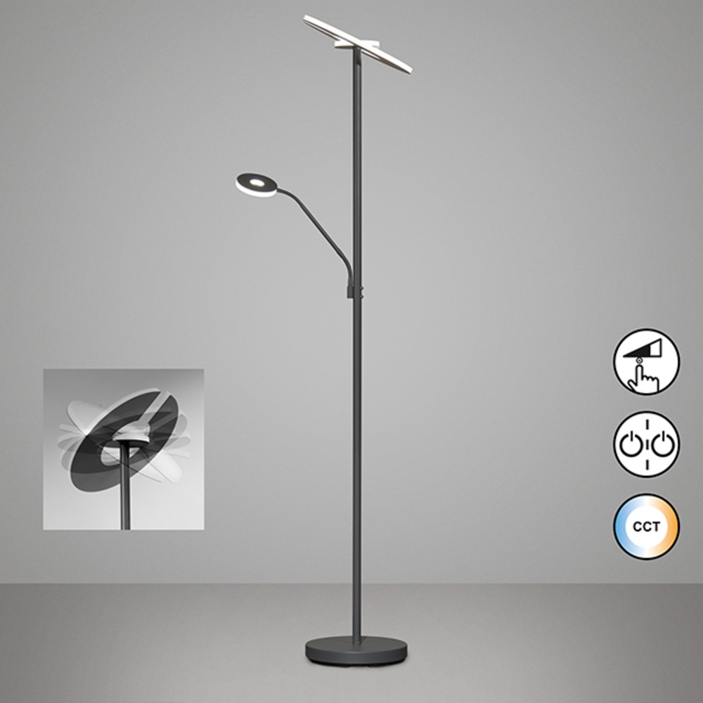 FISCHER & HONSEL Stehlampe »Dent« LED-Board 1 Stk. Farbtemperatur in 3 Stufen einstellbar