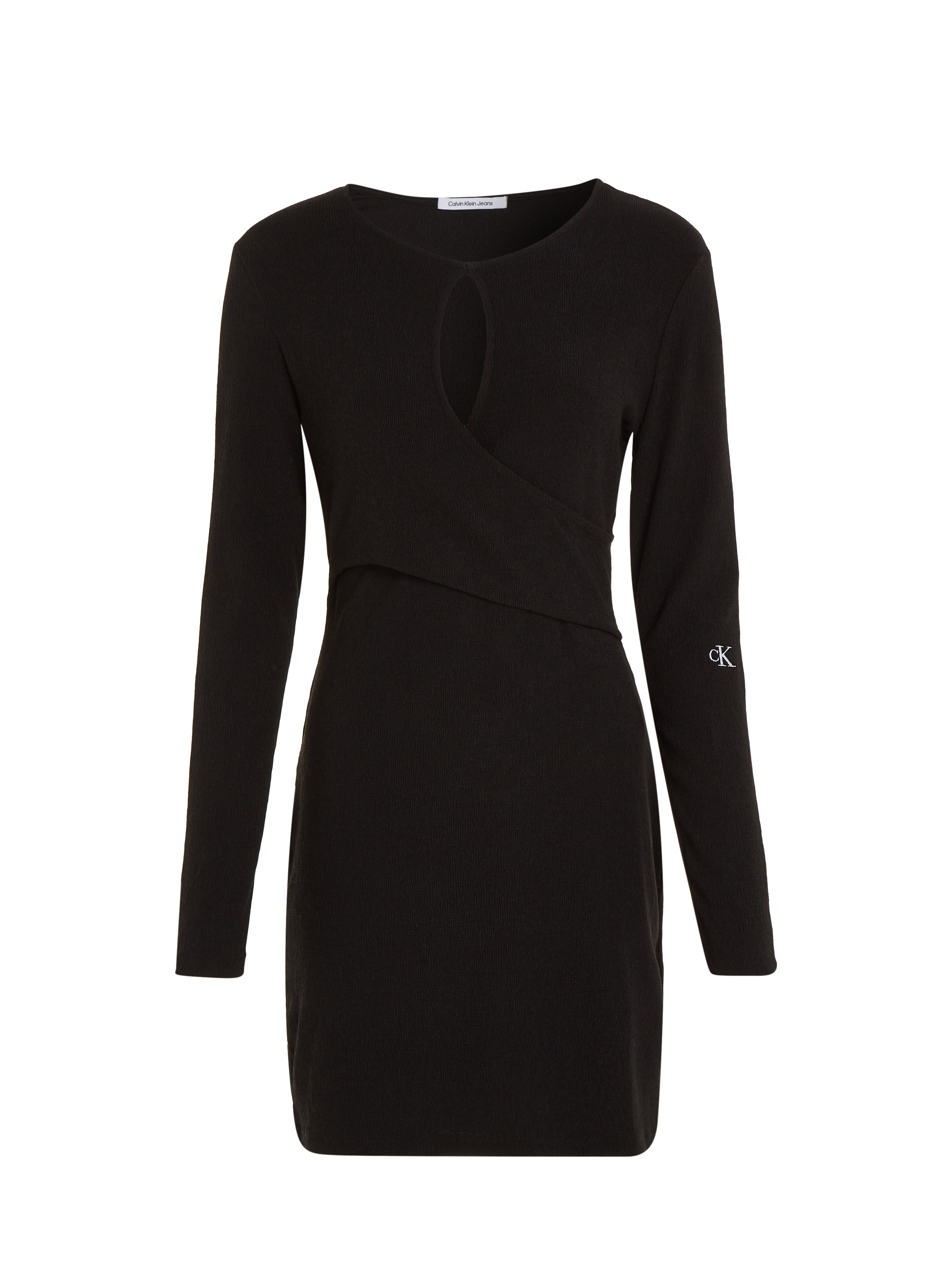 Calvin Klein Jeans Minikleid »FRONT SPLIT WRAP LS DRESS«, in Wickeloptik
