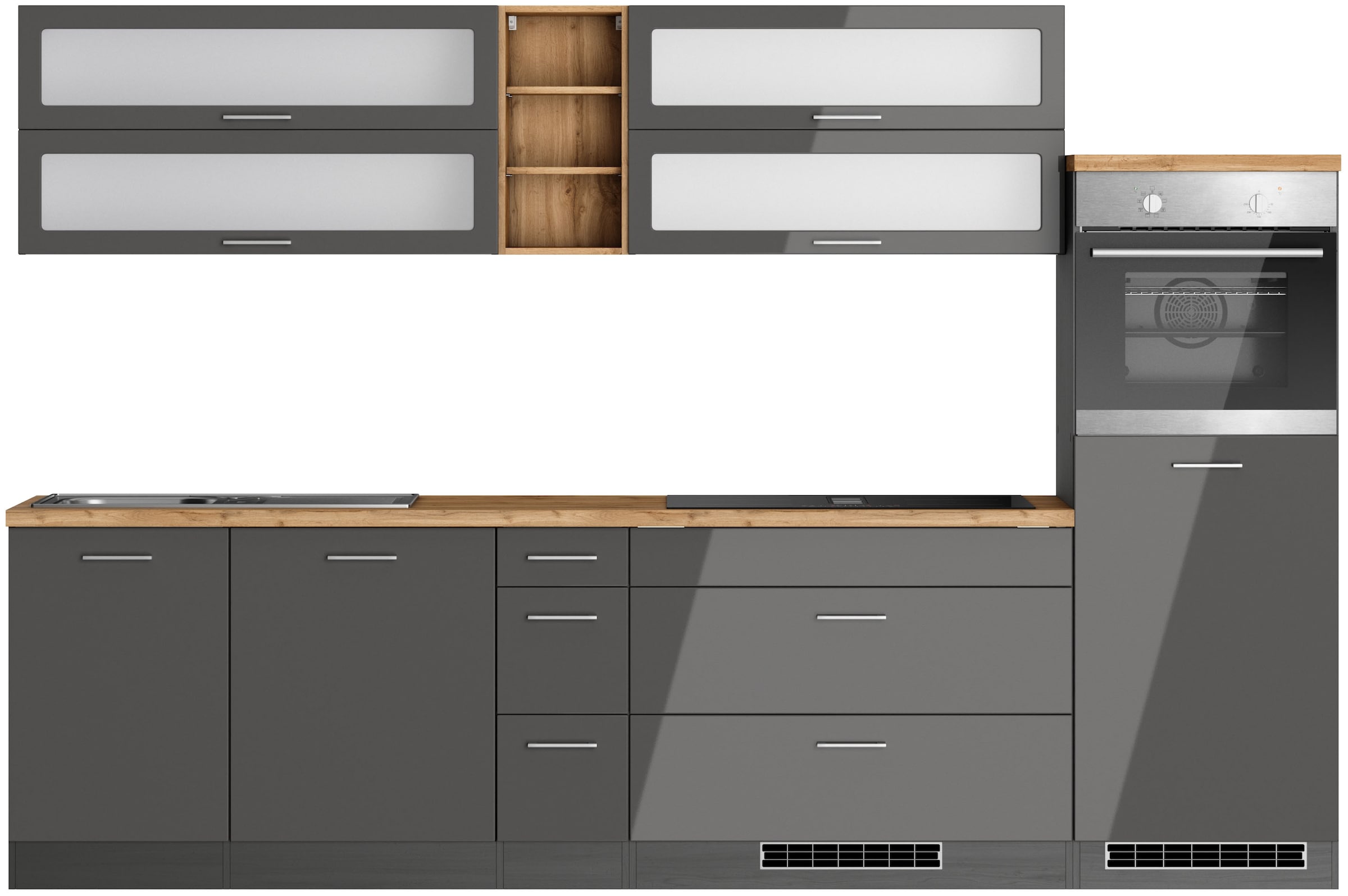 KOCHSTATION Küchenzeile "KS-Milan", Breite 300 cm, wahlweise mit E-Geräten, günstig online kaufen