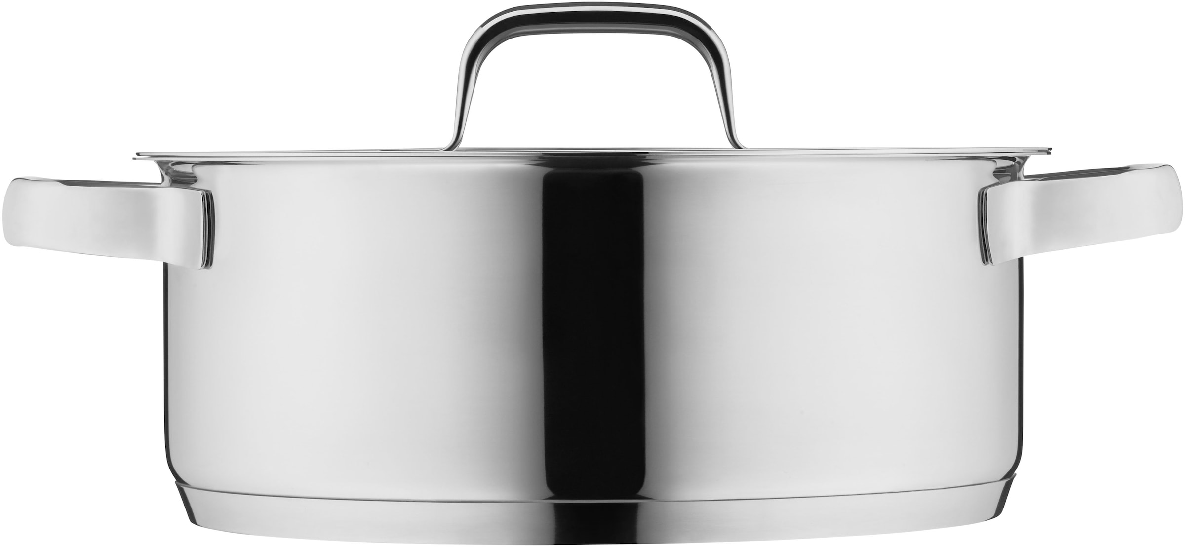 WMF Bratentopf »Compact Cuisine«, Cromargan® Edelstahl Rostfrei 18/10, (2 tlg.), wärmeduzierende Hohlgriffe, Innenskalierung, Schüttrand
