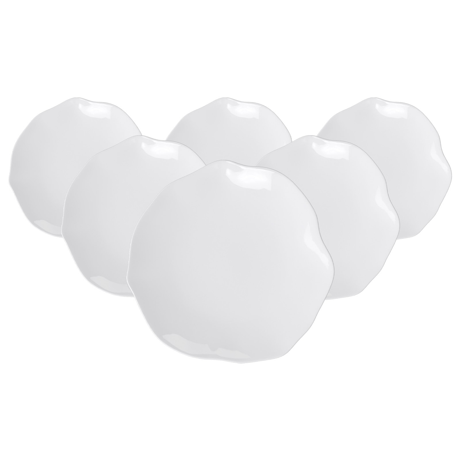 Villeroy & Boch Speiseteller "Speiseteller Pura ø 27,2 cm 6er Set weiß" Spülmaschinenfest, Mikrowellensicher