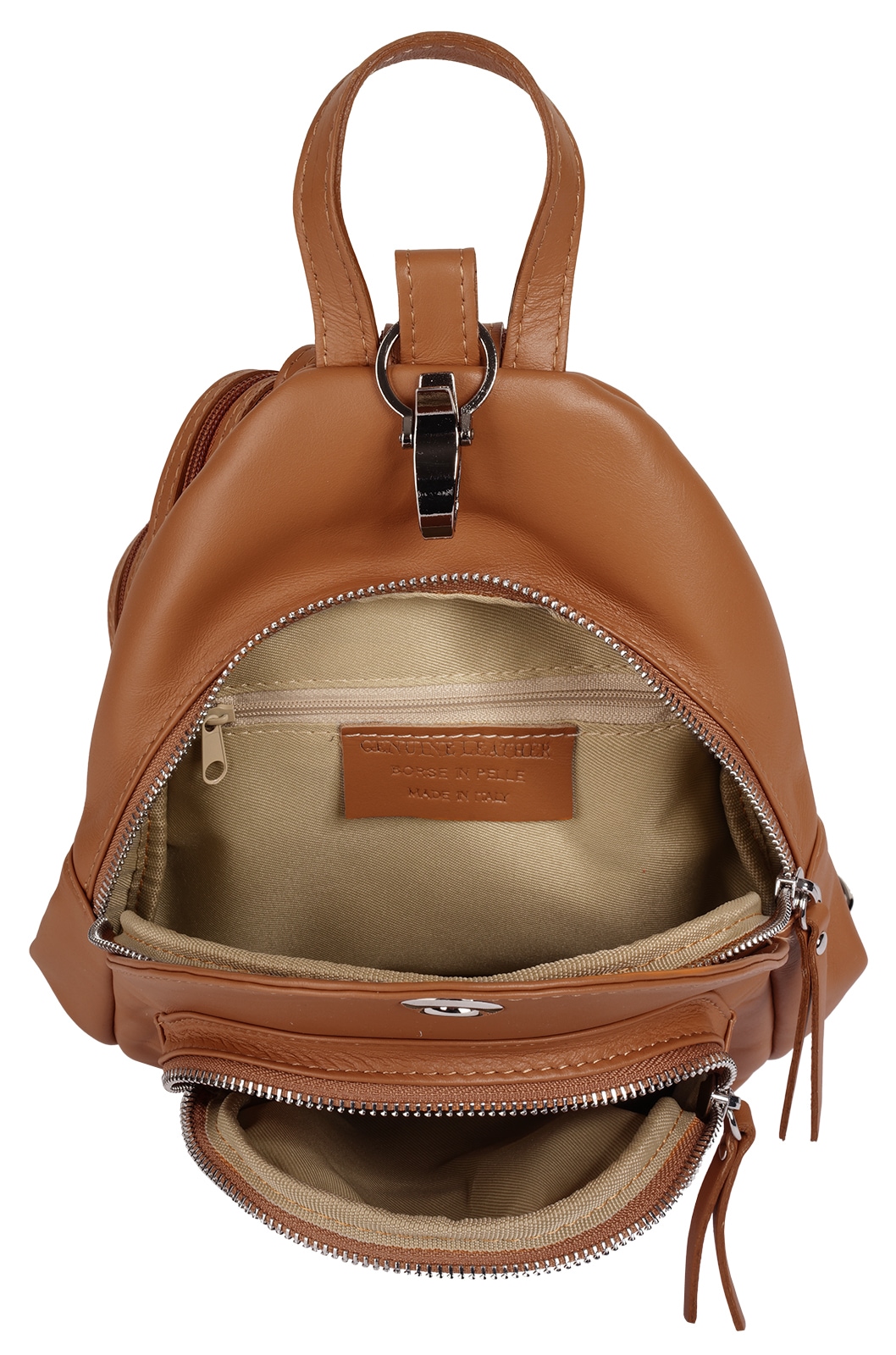 Samantha Look Cityrucksack, echt Leder, Made in Italy