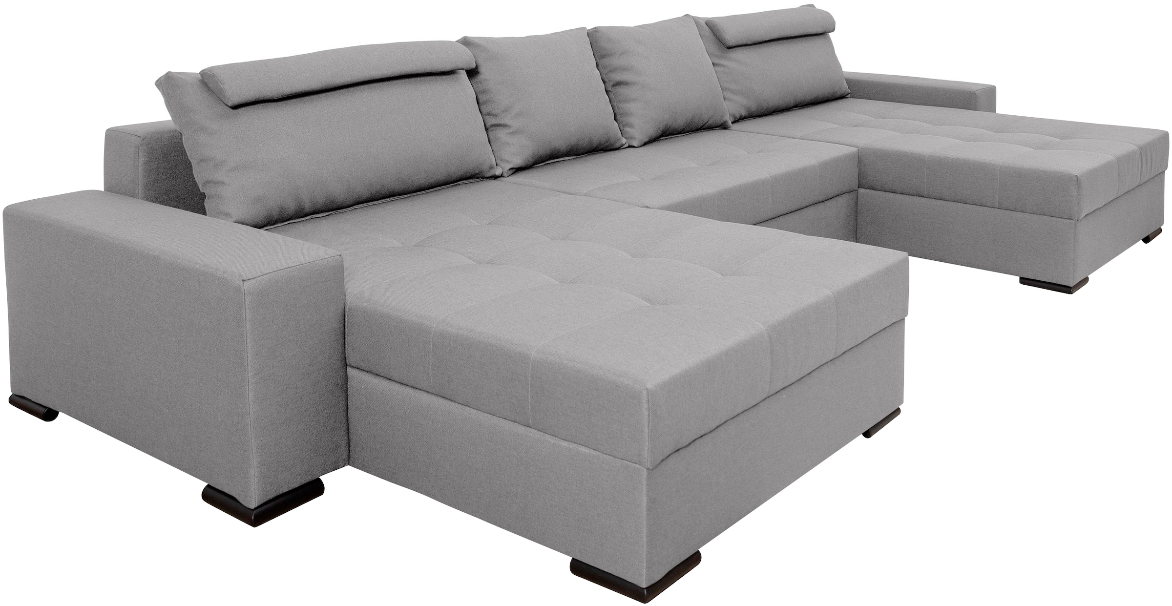 COLLECTION AB Wohnlandschaft »XXXL-Josy Relax U-Form Breite 352 cm, mit 2 gleich großen Recamieren«, inkl. Bettfunktion, Bettkasten, mit 4 Rückenkissen in zwei Größen