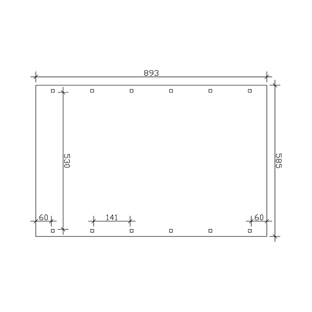 Skanholz Doppelcarport »Spreewald«, Fichtenholz, 530 cm, braun