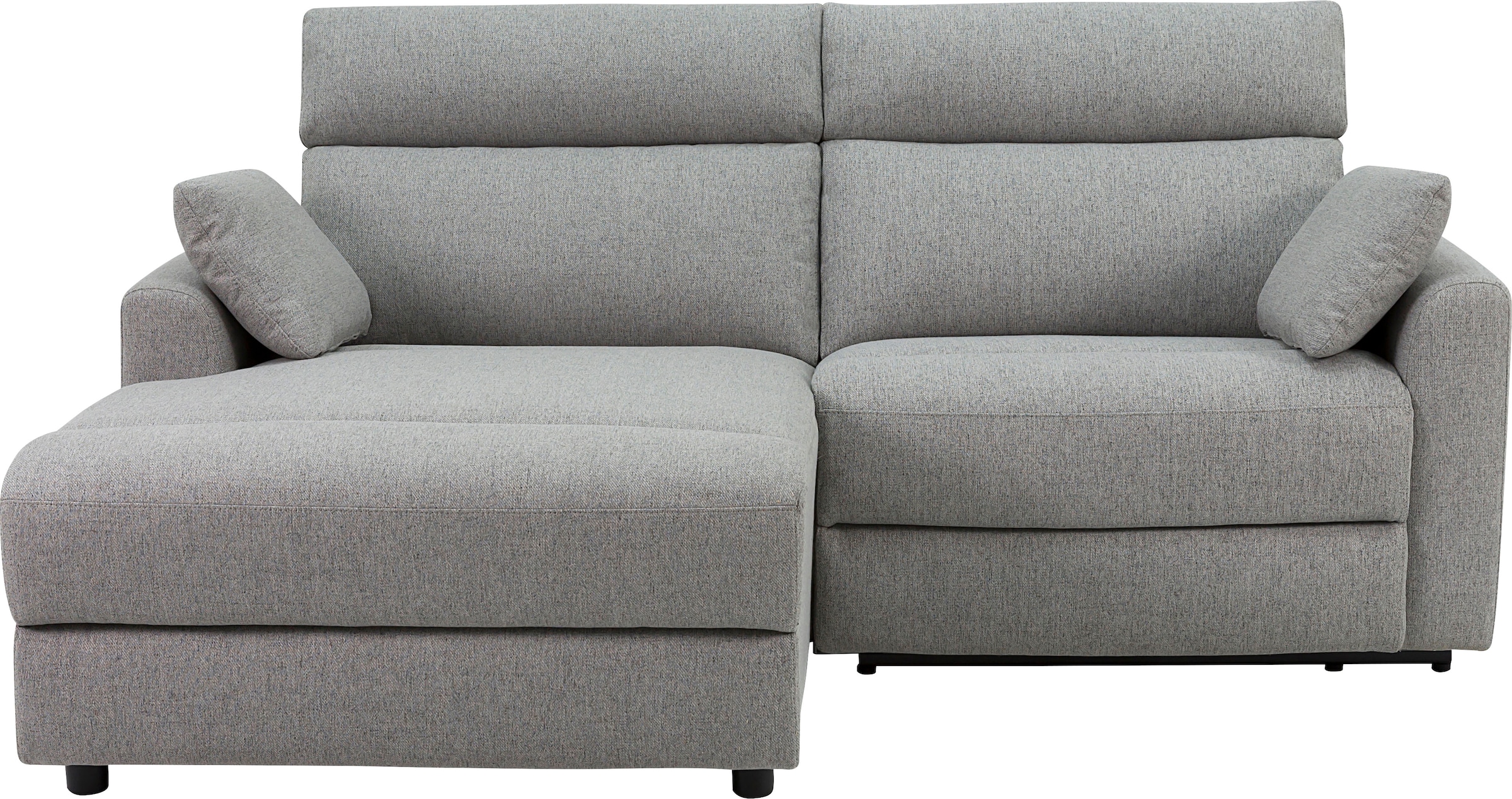 INOSIGN Ecksofa »JENNA, L-Form, 209cm, manuelle u. elektrische Funktion, mit USB A/C,«, Liegefunktion 105°-150°, Federkern, Struktur fein