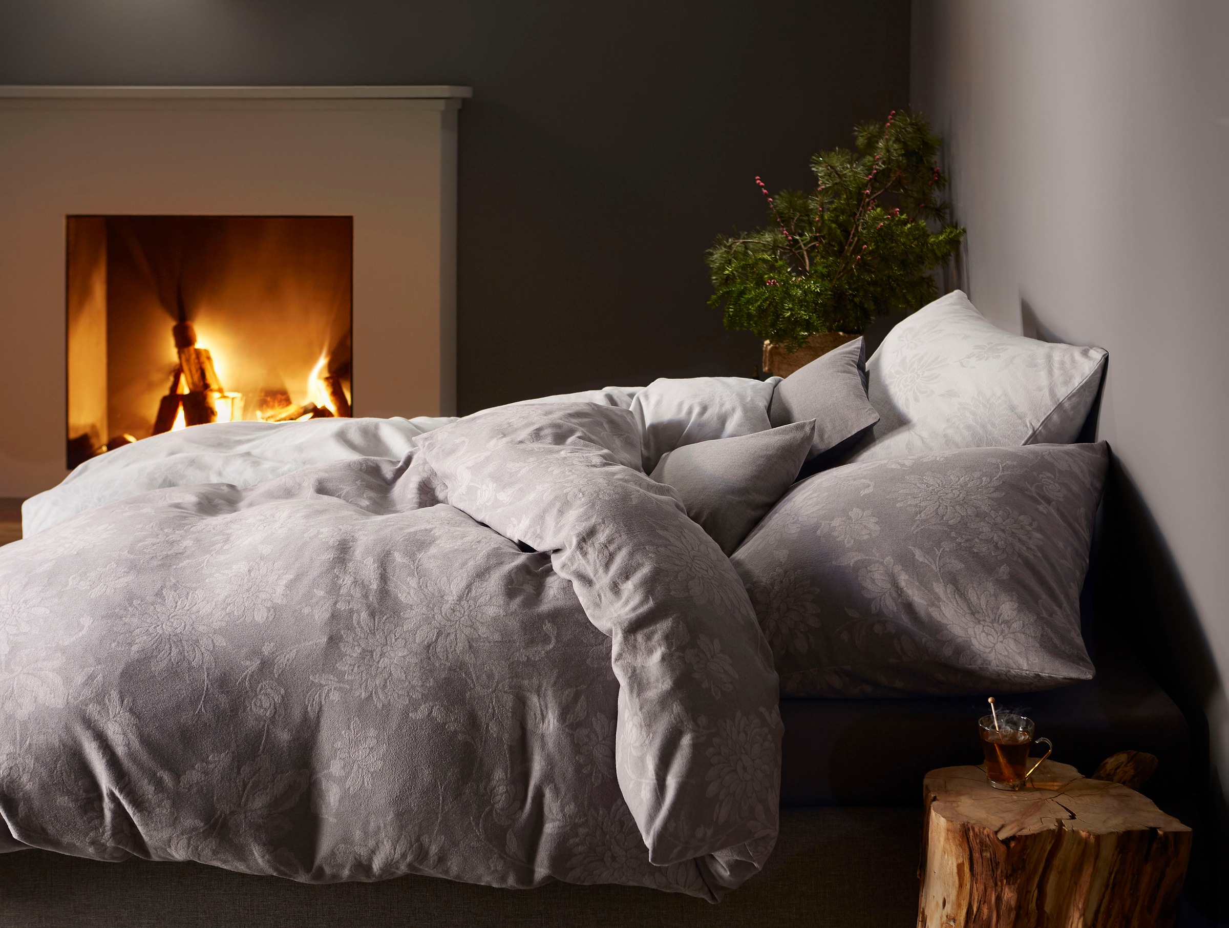 fleuresse Bettwäsche »Lech 4109«, Jacquard Flanell, Baumwolle, in Gr. 135x200, 155x220, 200x200cm