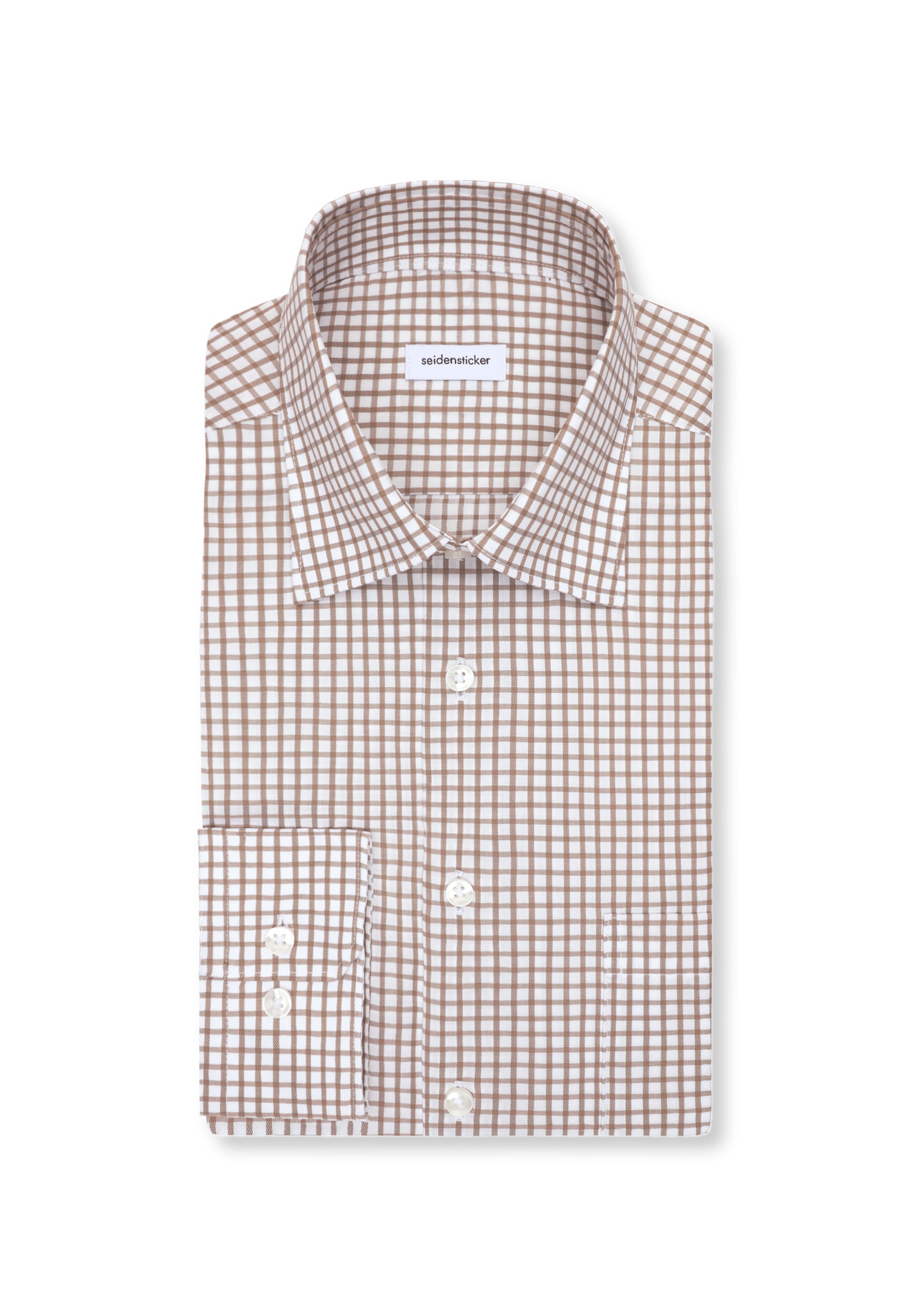 seidensticker Businesshemd »Schwarze Rose« Regular 1/1 Covered-Button-Down-Kragen Karo