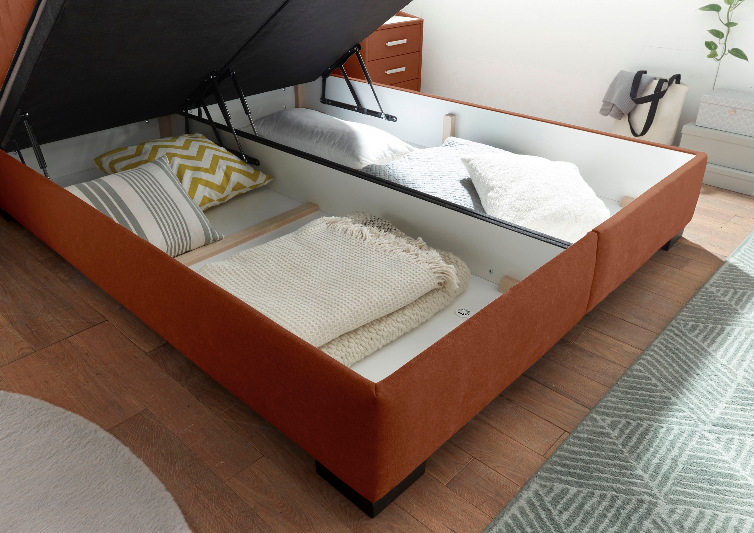 ED EXCITING DESIGN Boxbett »Nagol«, mit Bettkasten, mit Wendematratze, erhältlich in verschiedenen Breiten
