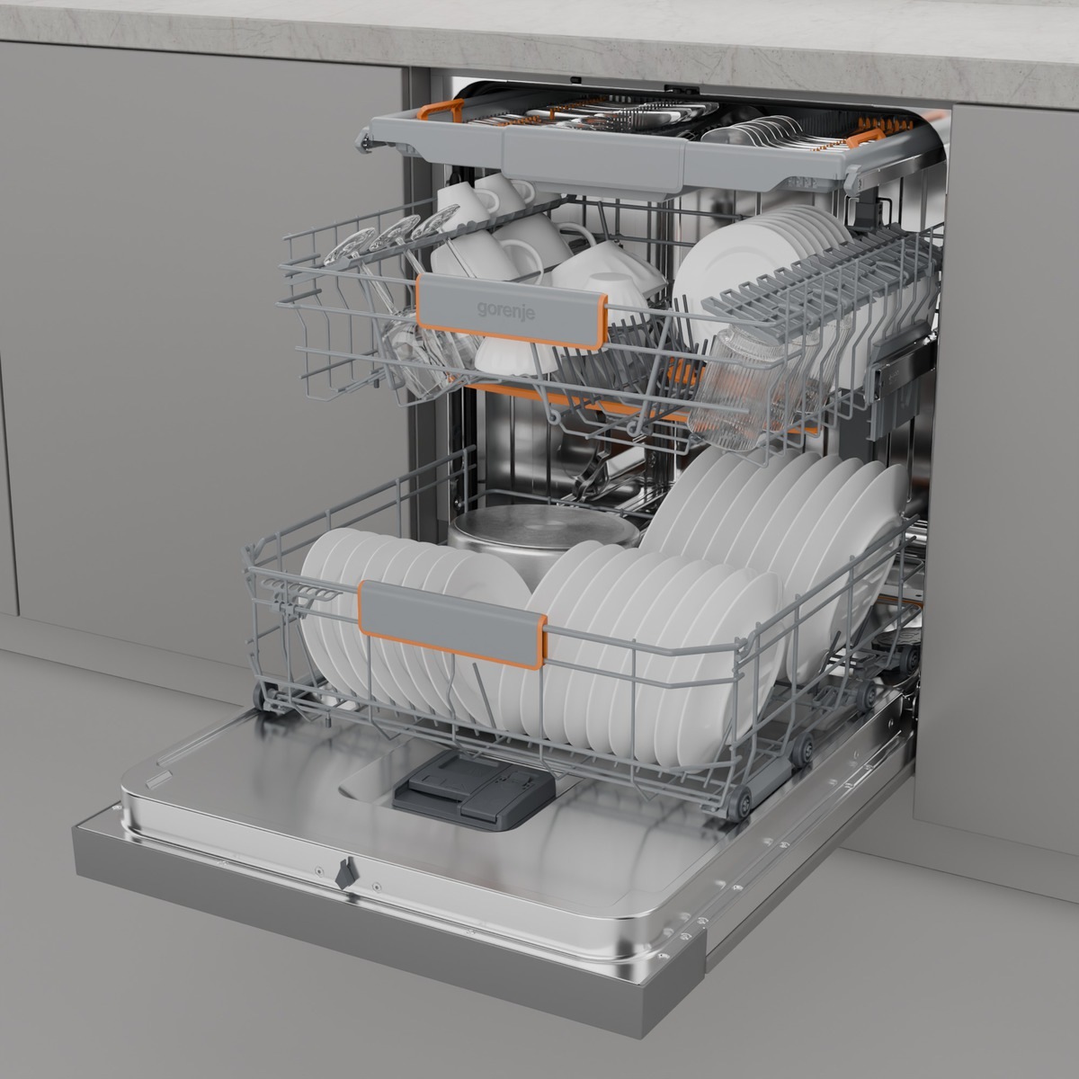 Thumbnail - GORENJE teilintegrierbarer Geschirrspüler "GI673B90X" 9,4 l 16 Maßgedecke TotalDry - automatische Türöffnung