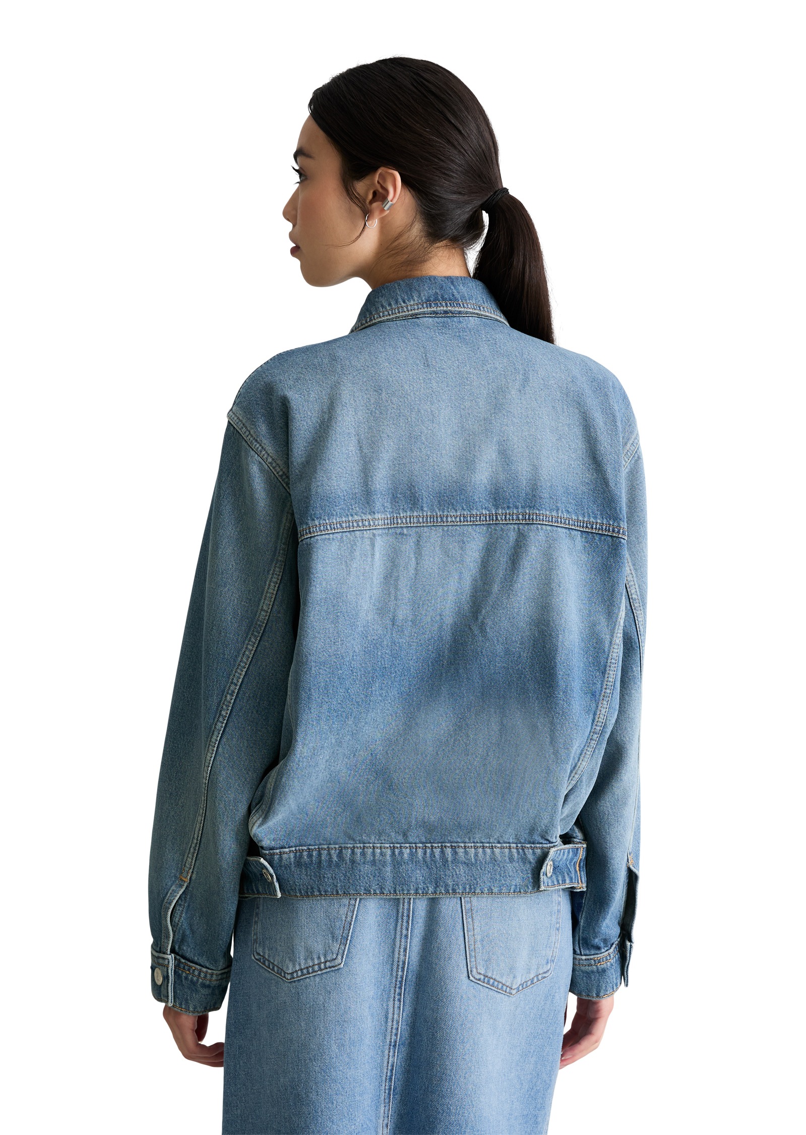 Marc O'Polo DENIM Jeansjacke »aus weichem Lyocell-Bio-Baumwolle-Mix« ohne Kapuze