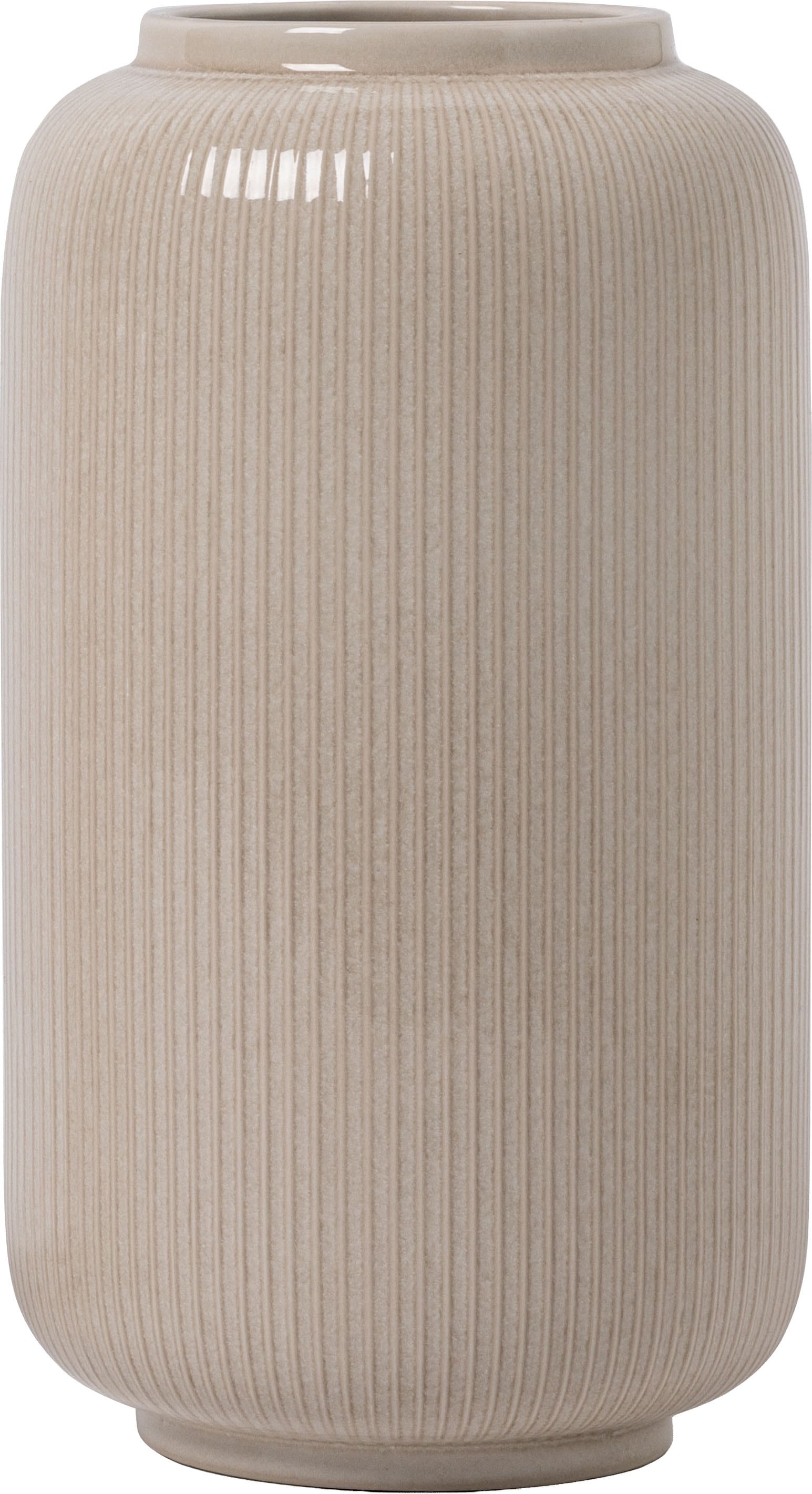 OTTO home Tischvase "Ylvii, innen vollständig glasiert und wasserundurchlässig" aus Keramik, uni matt oder mit glänzender Effektglasur, creme und blau