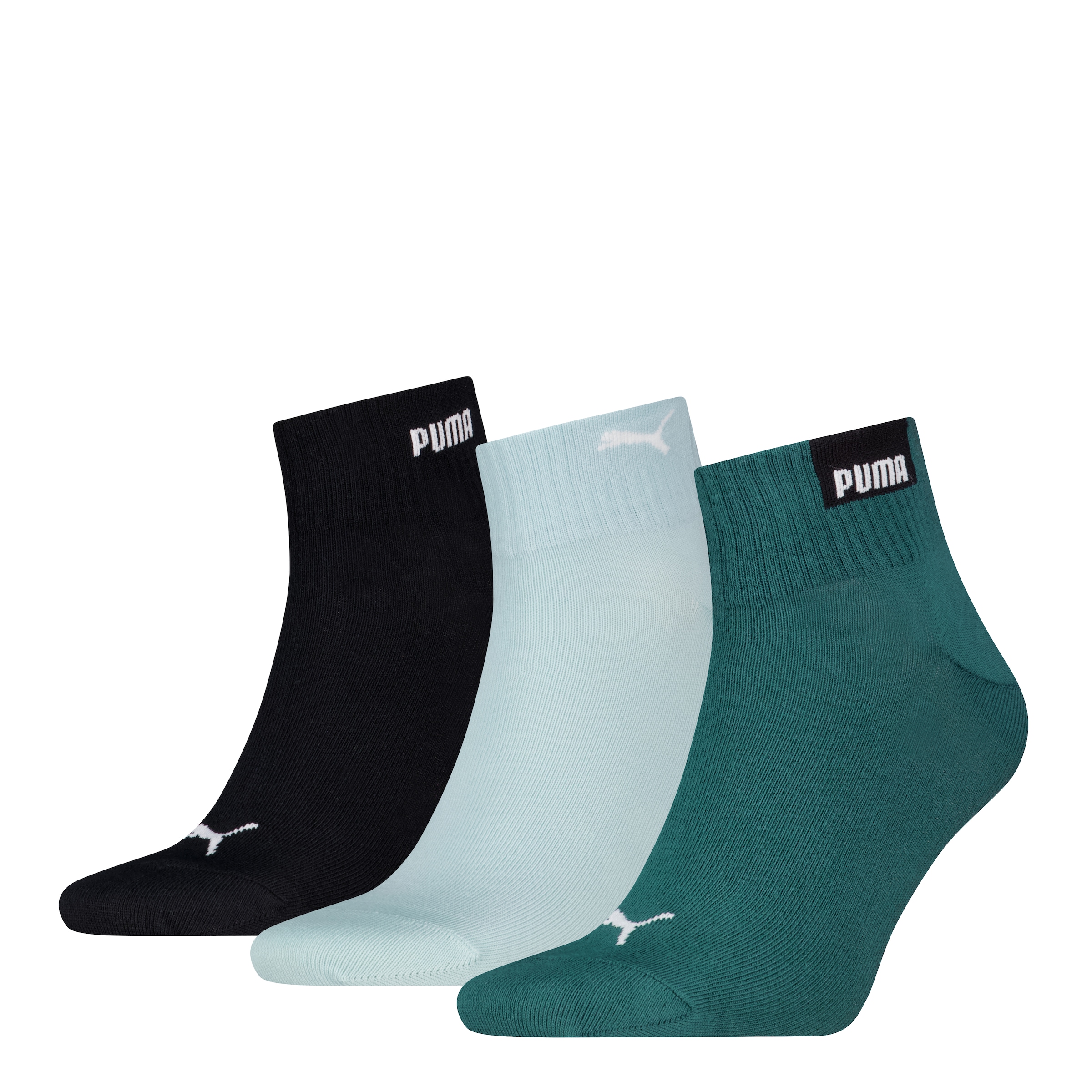 PUMA Kurzsocken »PUMA UNISEX LOGO QUARTER« 3 Paar tlg.