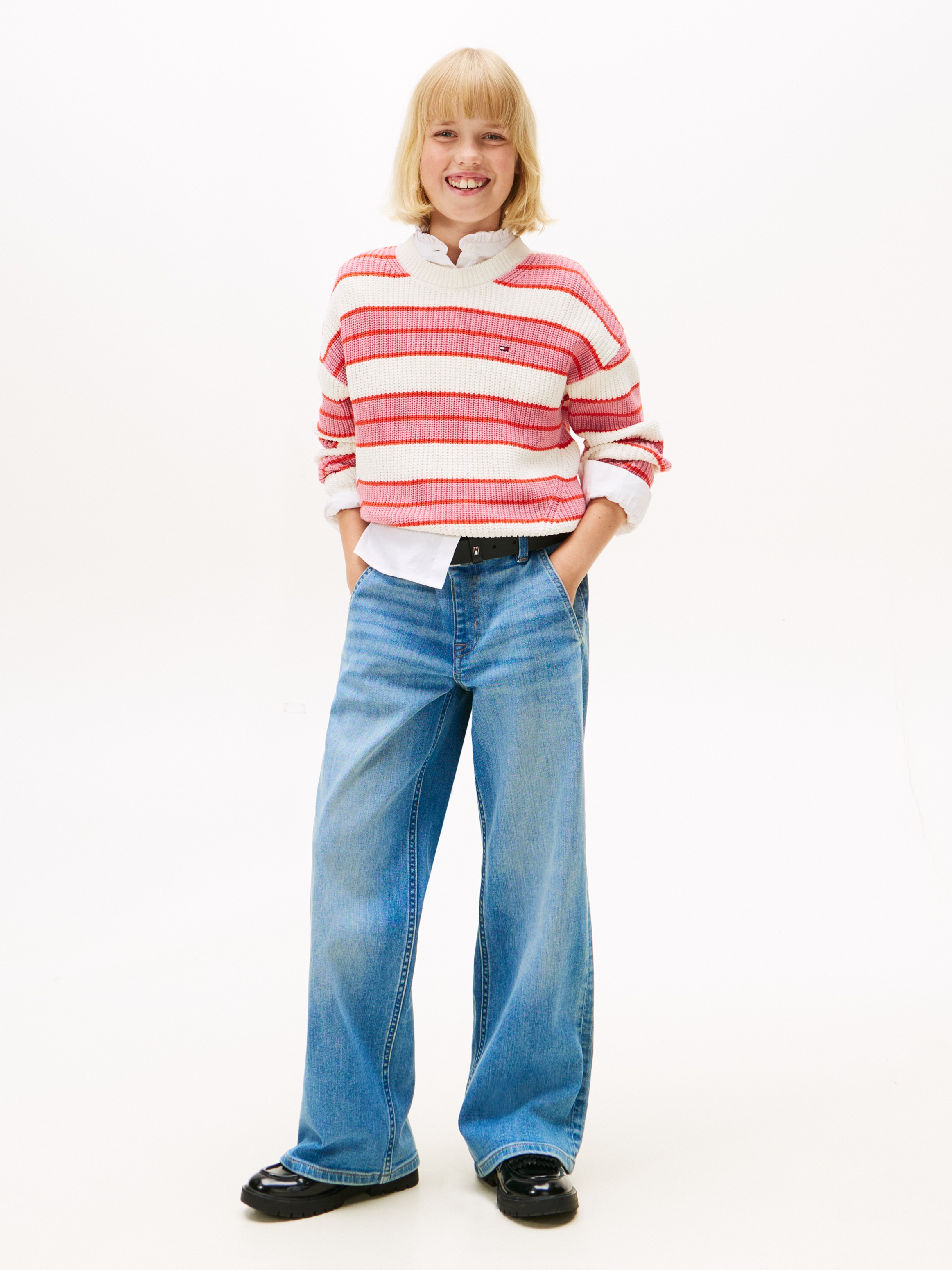 Thumbnail - Tommy Hilfiger Strickpullover "STRIPE CHENILLE SWEATER" Kinder bis 16 Jahre