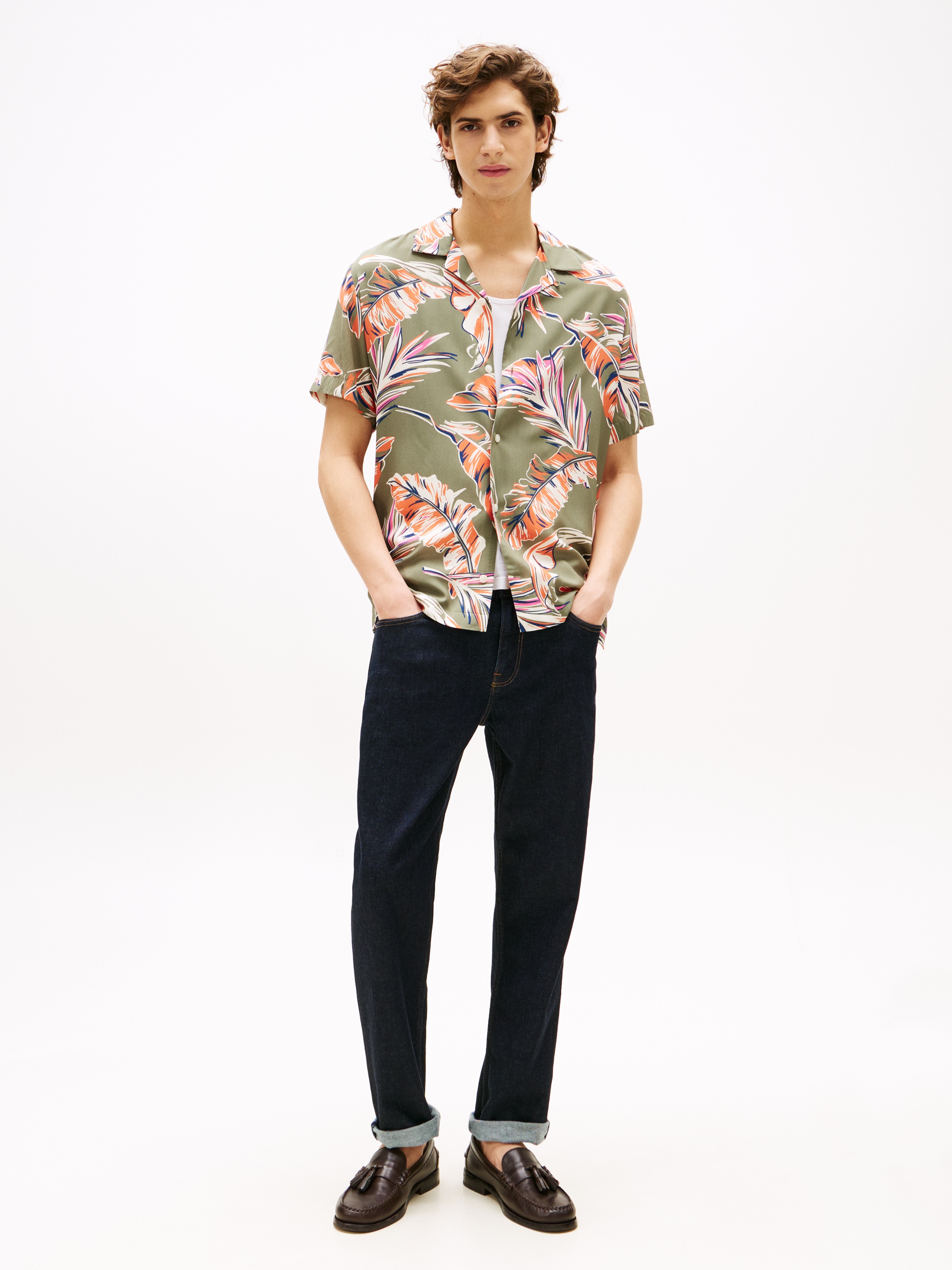 Tommy Hilfiger Kurzarmhemd "LIGHTWEIGHT LEAF AOP SS SHIRT", modischer Blätt günstig online kaufen
