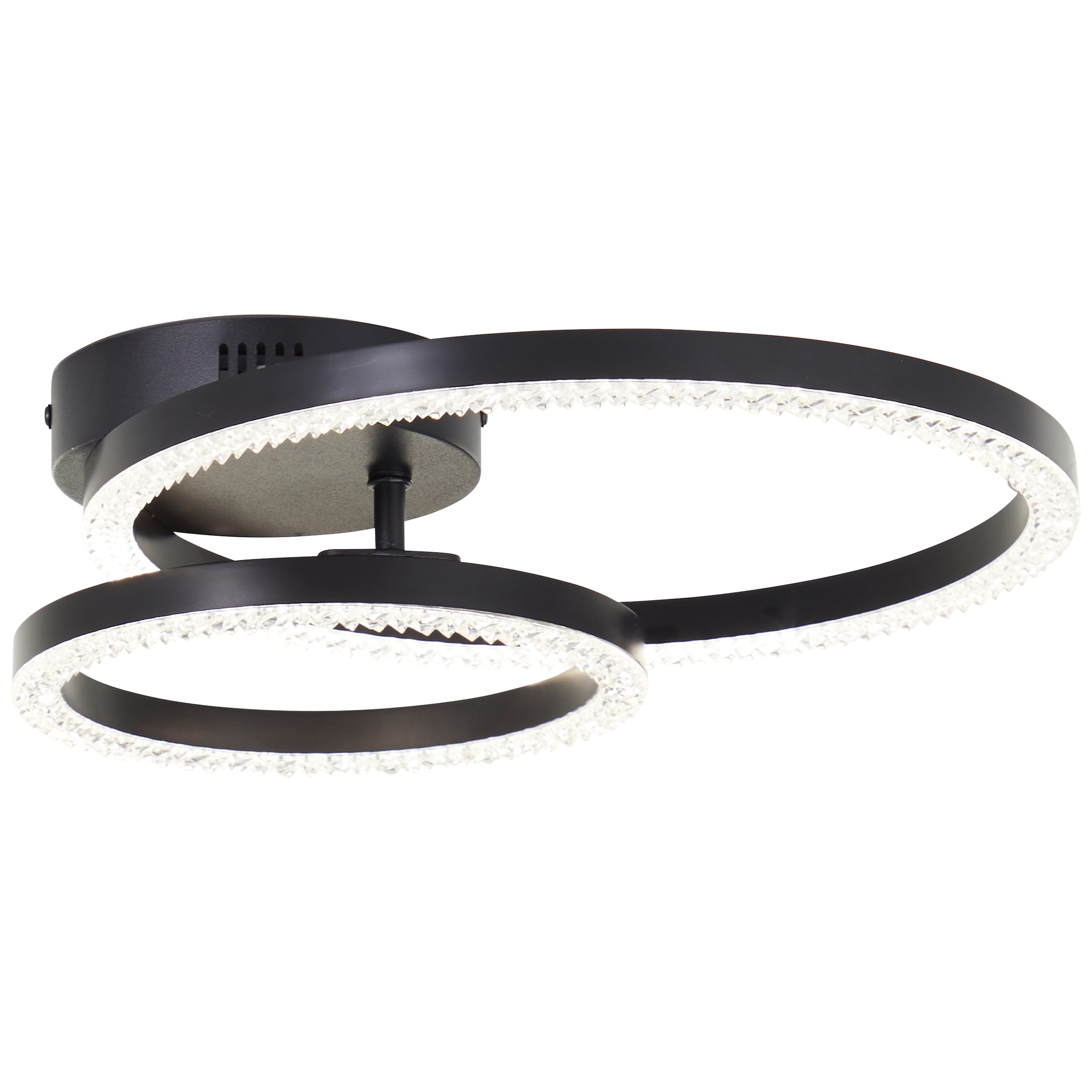 Brilliant LED Deckenleuchte »Aurelia«, 40 x 30 cm, 2500 lm, 4000 K, schwenkbar, Kristalloptik, schwarz