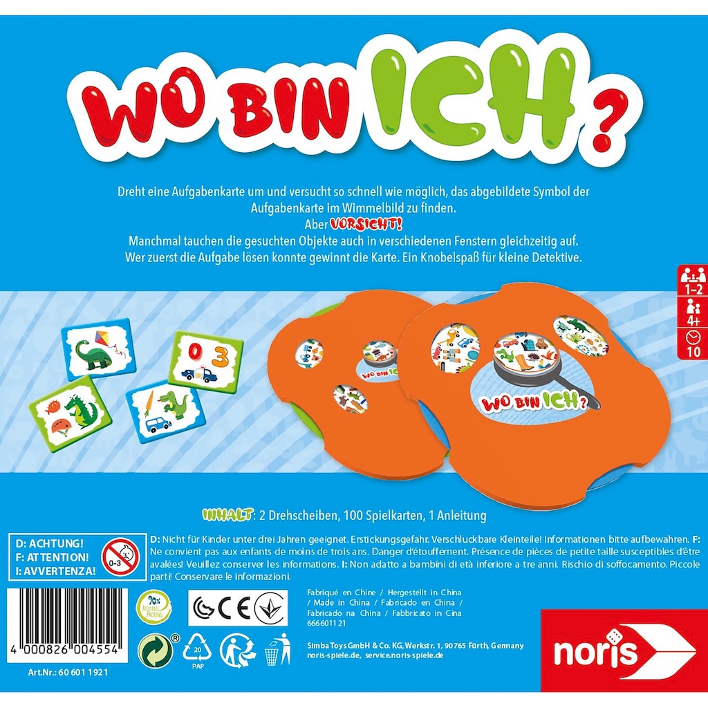 Noris Spiel »Wo bin ich?«, Made in Germany