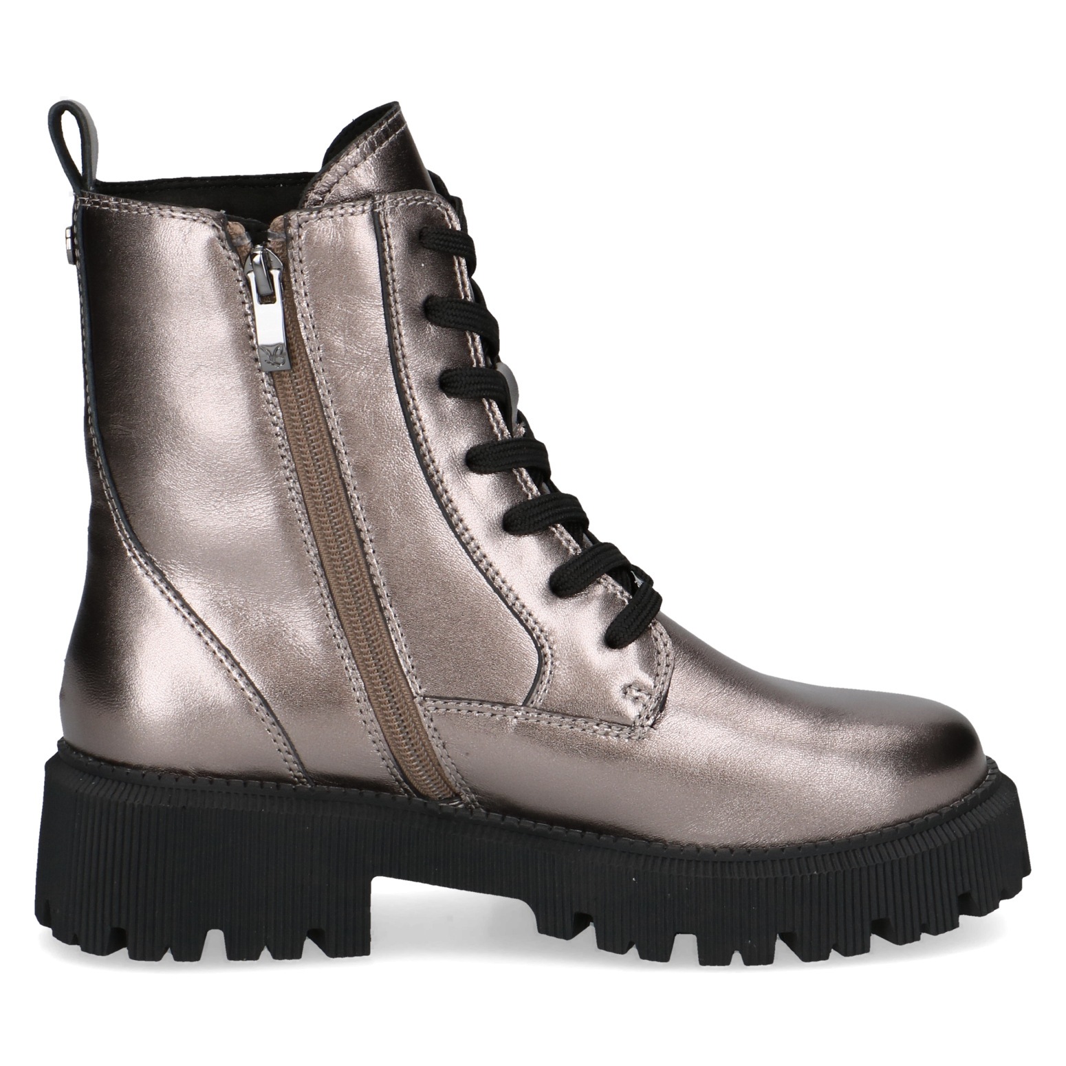 Caprice Schnürboots, Blockabsatz, Plateau, Schnürstiefelette mit Zierreißverschluss außen