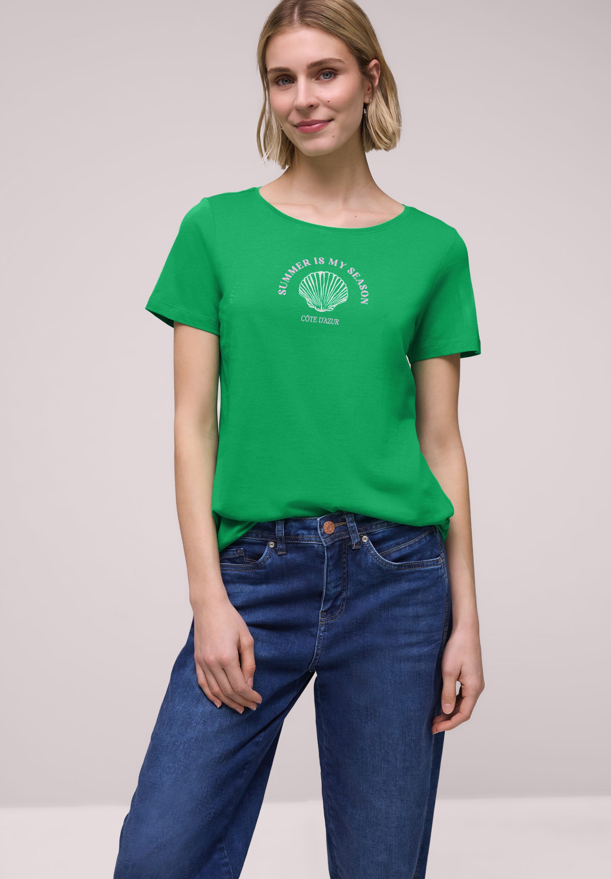 STREET ONE T-Shirt aus reiner Baumwolle