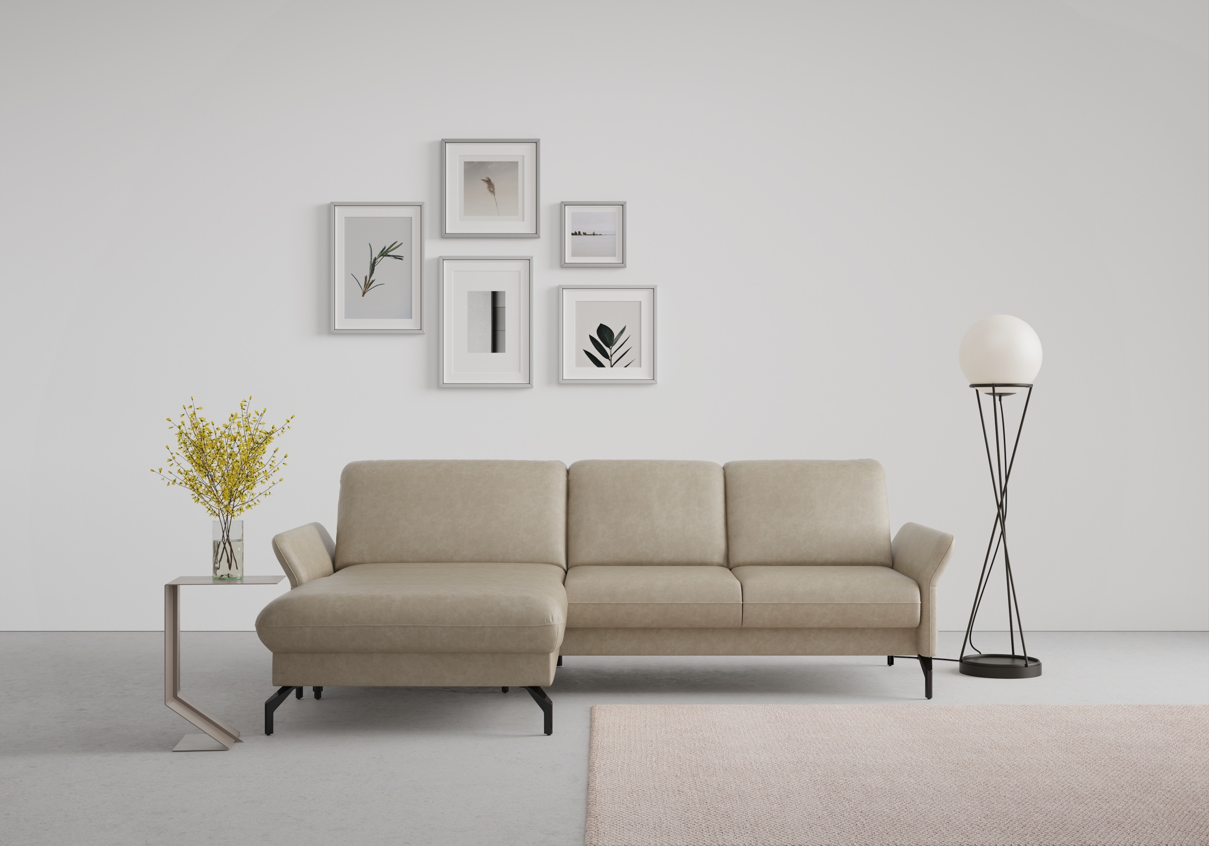 sit&more Ecksofa »Fashion L-Form«, wahlweise mit Kopfteilverstellung und Vorziehsitz, motorisch