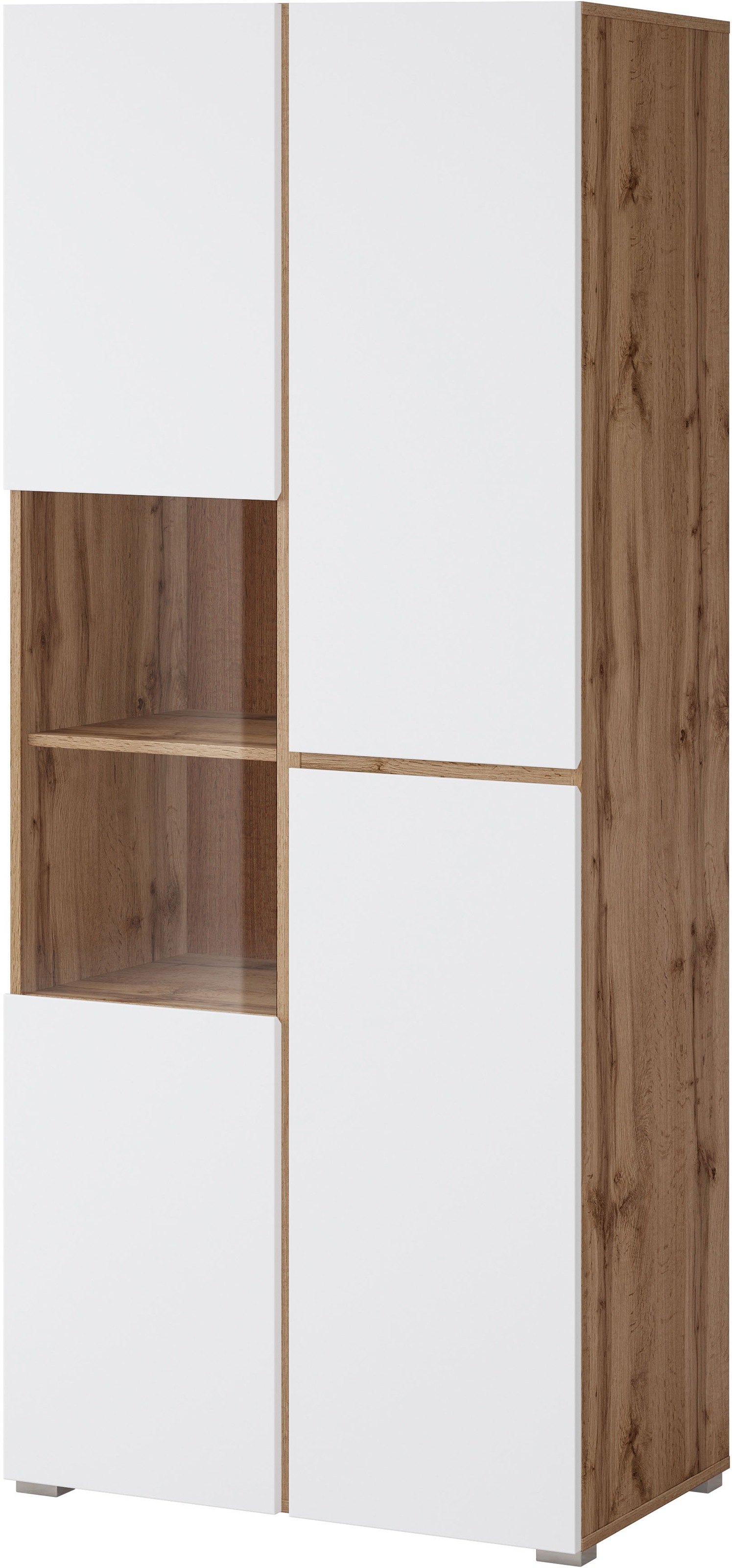 INOSIGN Vitrine "Cross, Höhe 183,5 cm, moderne grifflose Standvitrine mit 3 günstig online kaufen