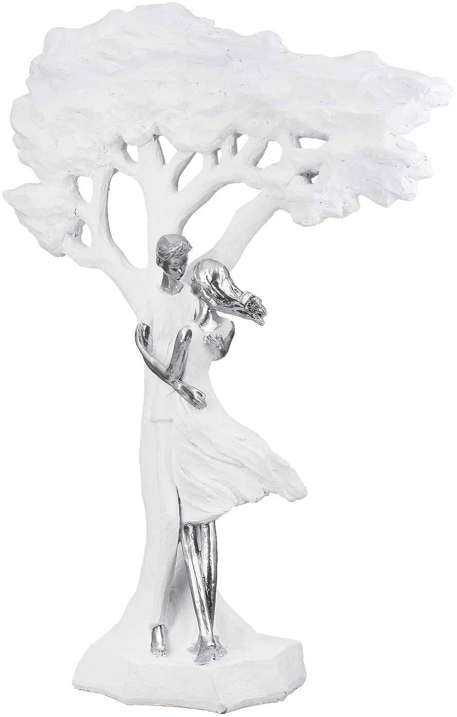 Casablanca by Gilde Dekofigur "Skulptur Paar; Baum Liebesblicke weiß H. 44 günstig online kaufen
