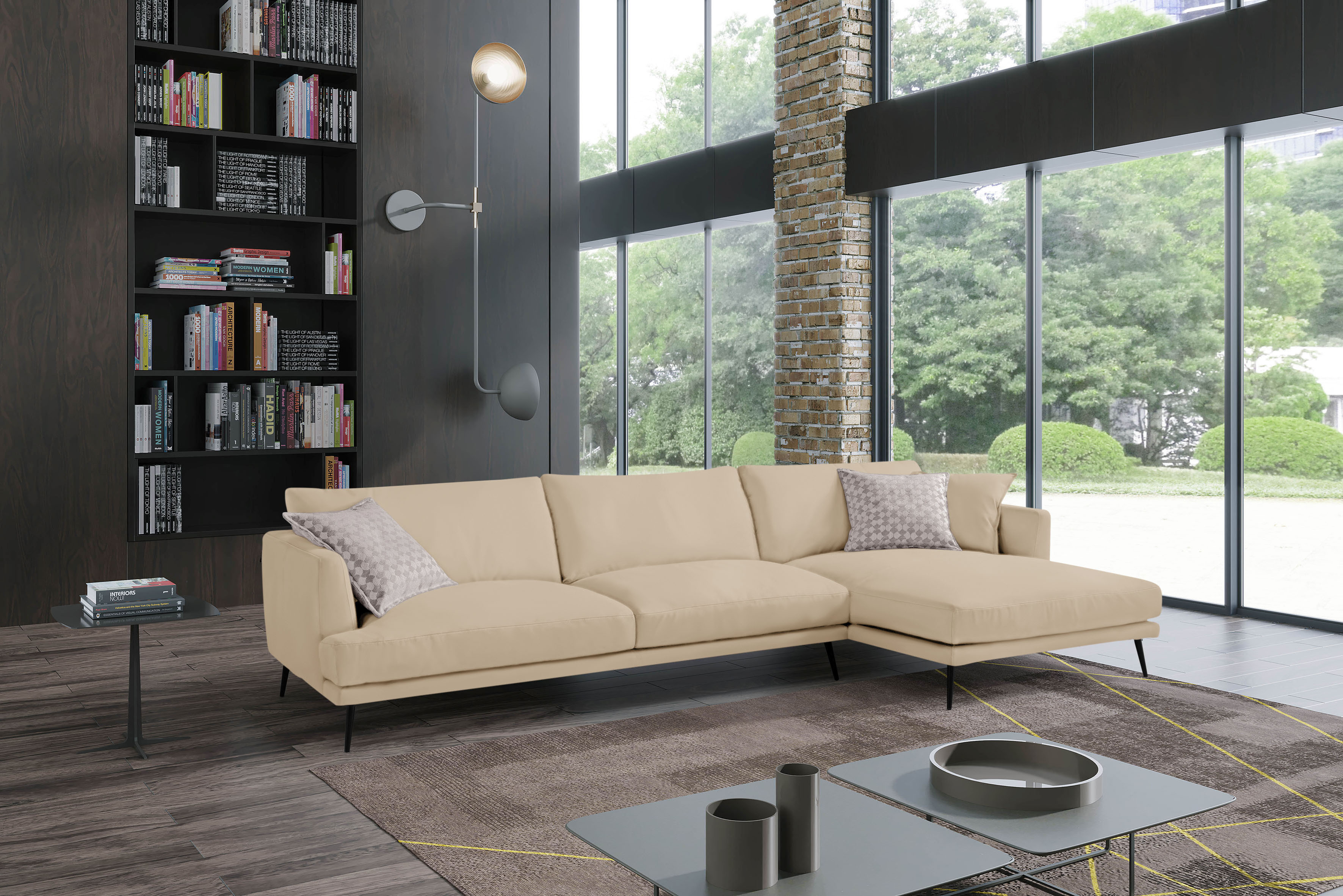 Egoitaliano Ecksofa "Sophia, Designsofa mit extrakomfortablem Sitzkomfort, Breite 274cm" mit Daunenfederung, L-Form