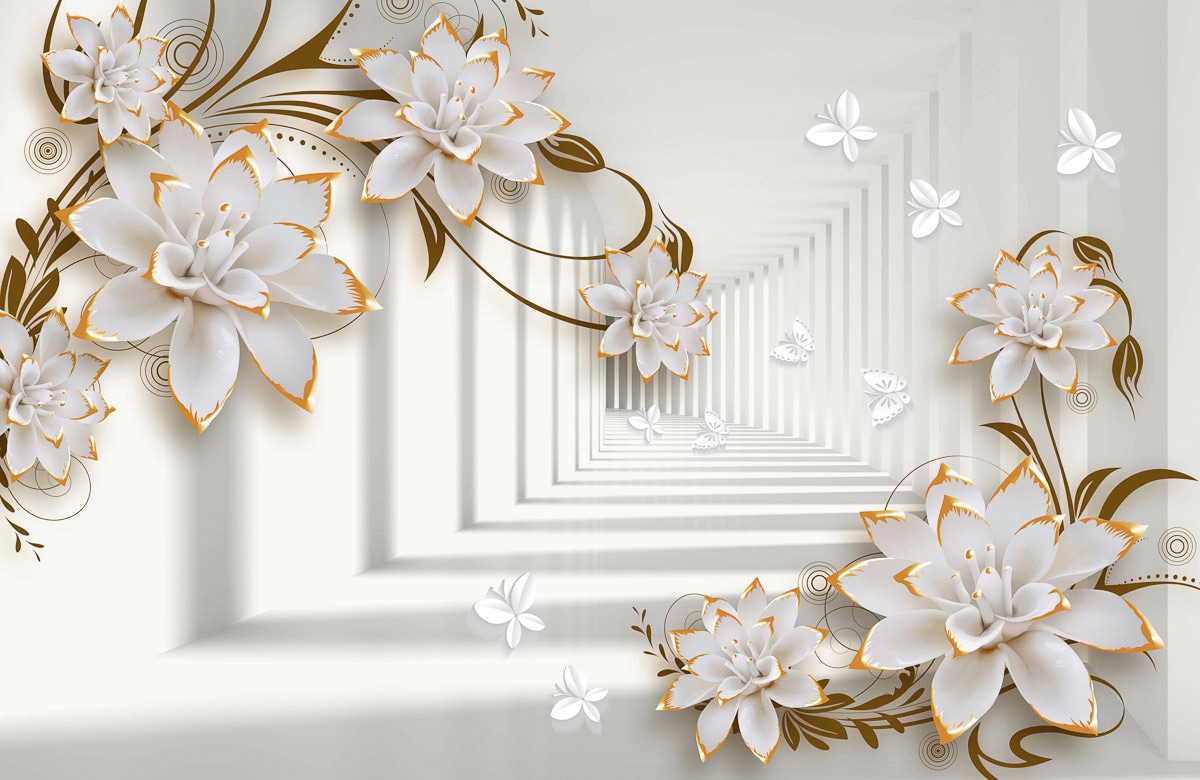 Papermoon Fototapetas »Muster su Blumen«
