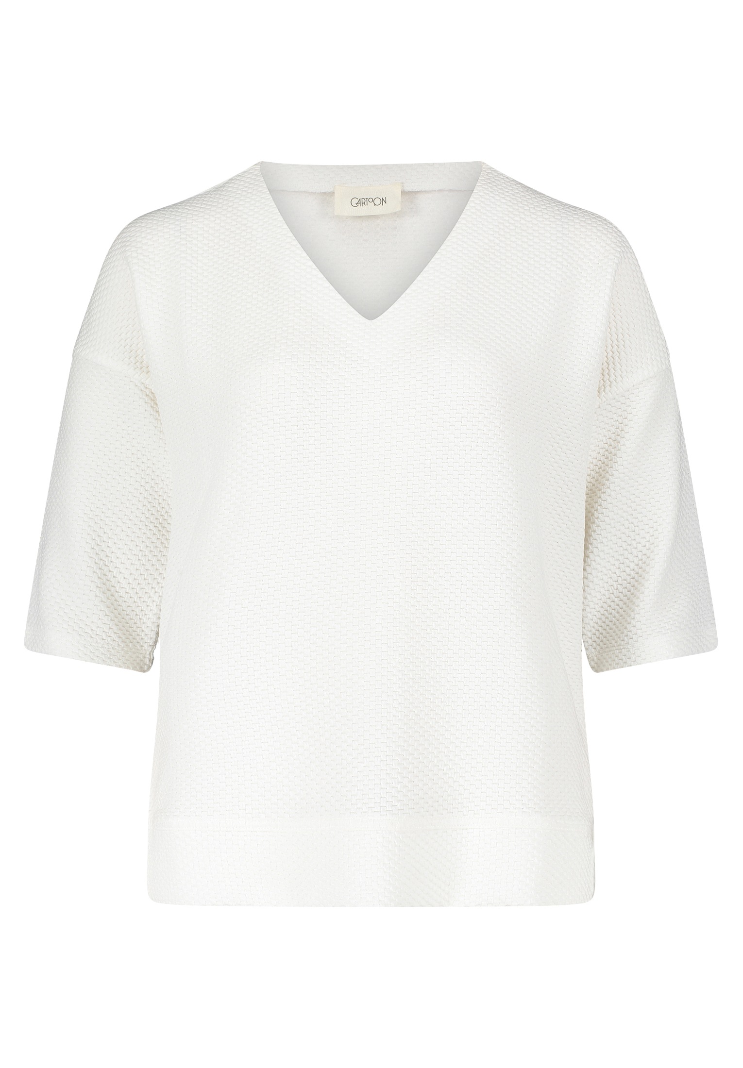 Cartoon Kurzarmshirt »Cartoon Sweatshirt mit V-Ausschnitt«, (1 tlg.), Material