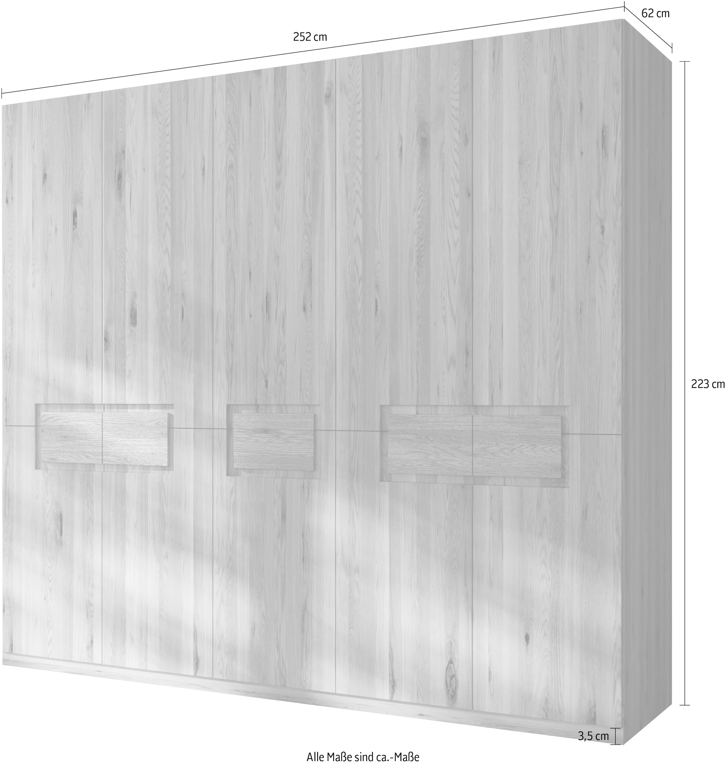 Home affaire Kleiderschrank »Léopoldine aus Kernbuche, erhältlich in verschiedenen Breiten«, Massivholz-Kleiderschrank, im 50 cm Raster planbar