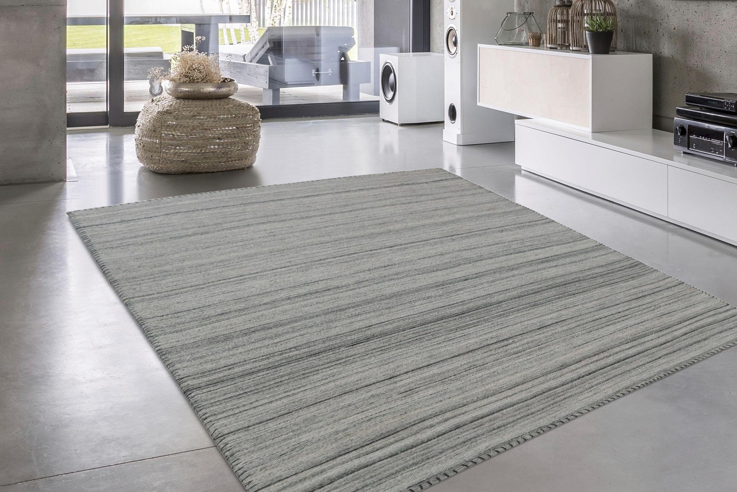 my home Teppich »Milena«, rechteckig, 6 mm Höhe, auch passendes Sitzkissen erhältlich, Wohnzimmer