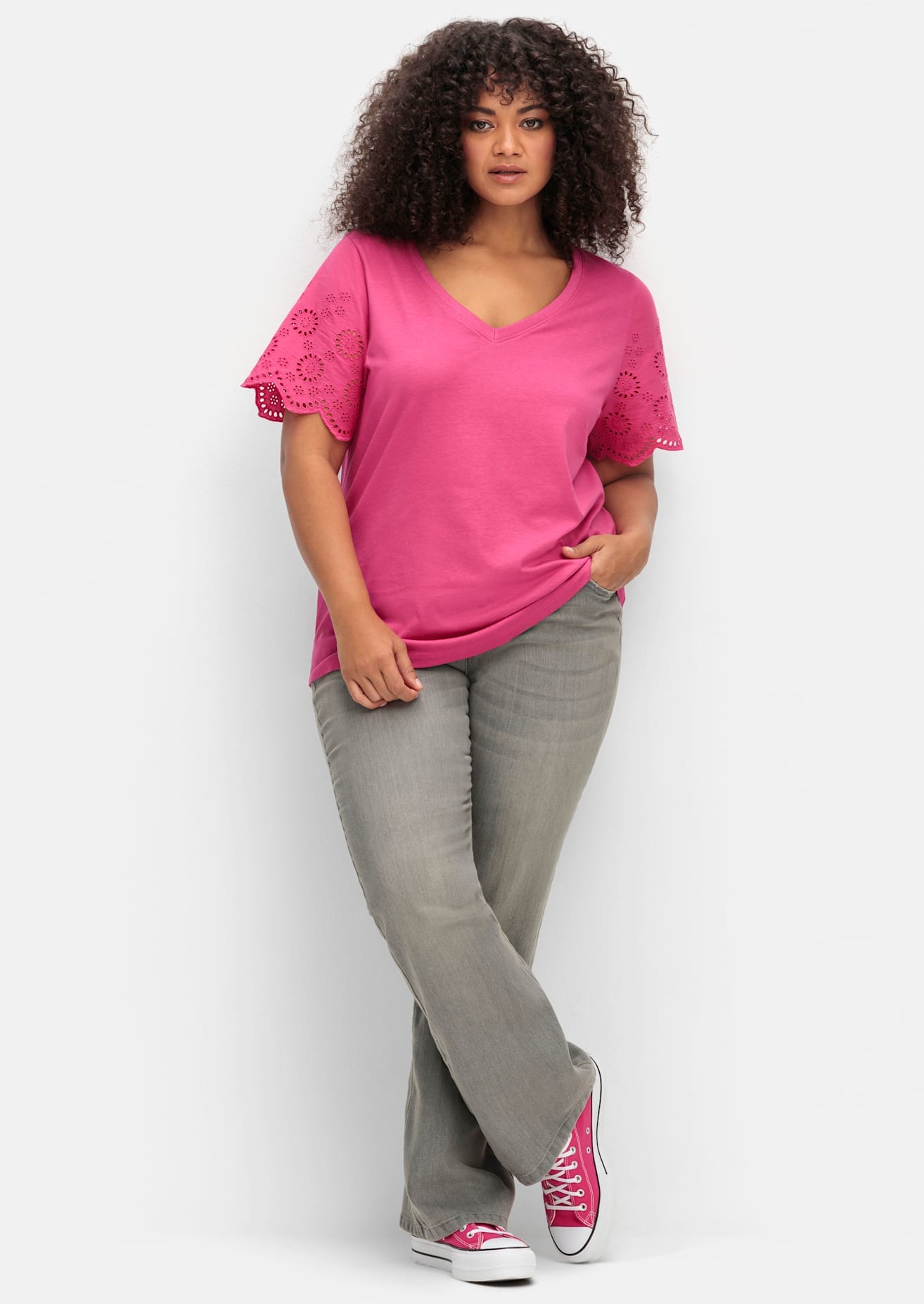 sheego by Joe Browns Kurzarmshirt "Shirt", (1 tlg.) günstig online kaufen