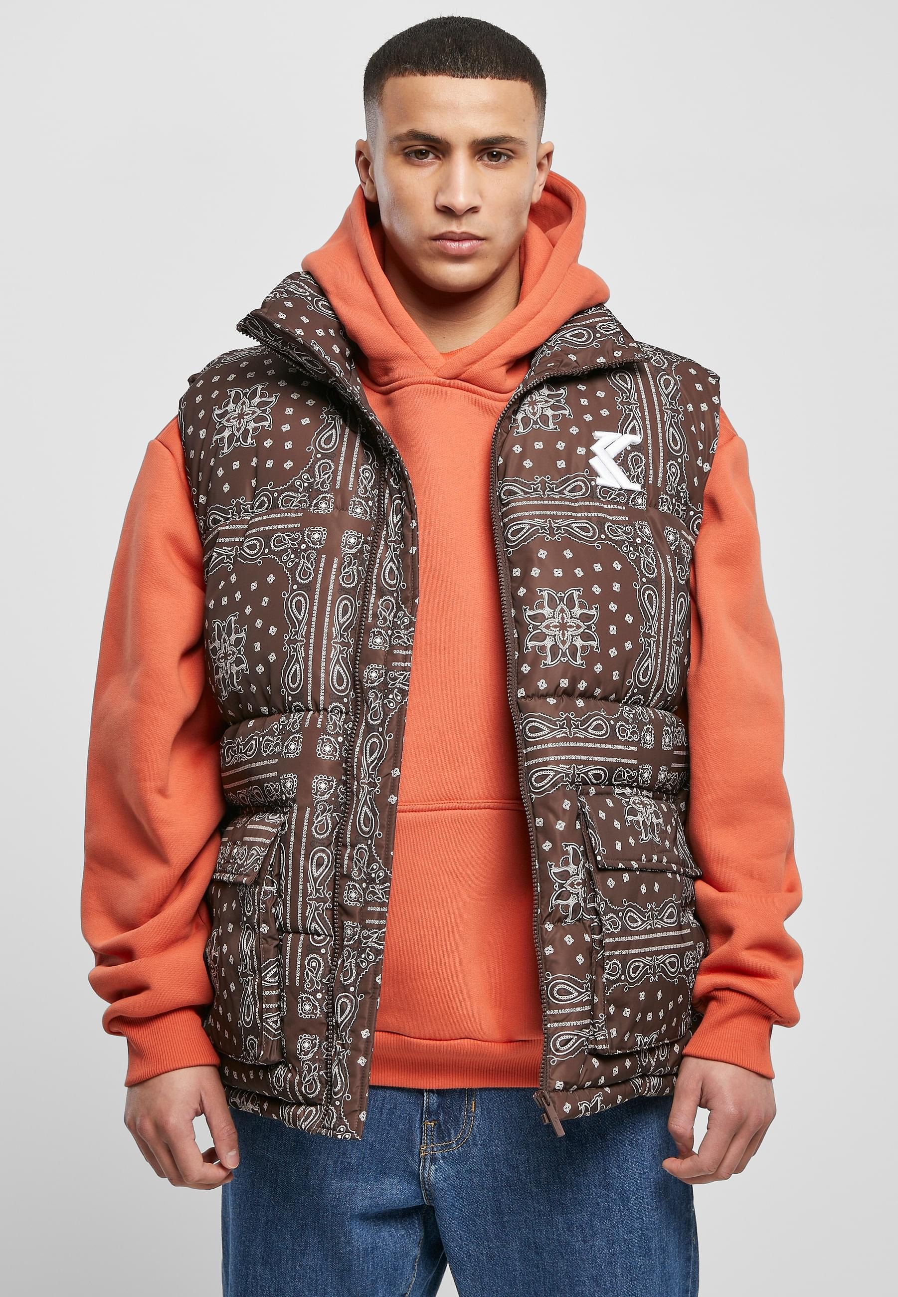 Karl Kani Jerseyweste »Karl Kani Herren KM224-061-1KK OG Paisely Puffer Vest«, (1 tlg.)