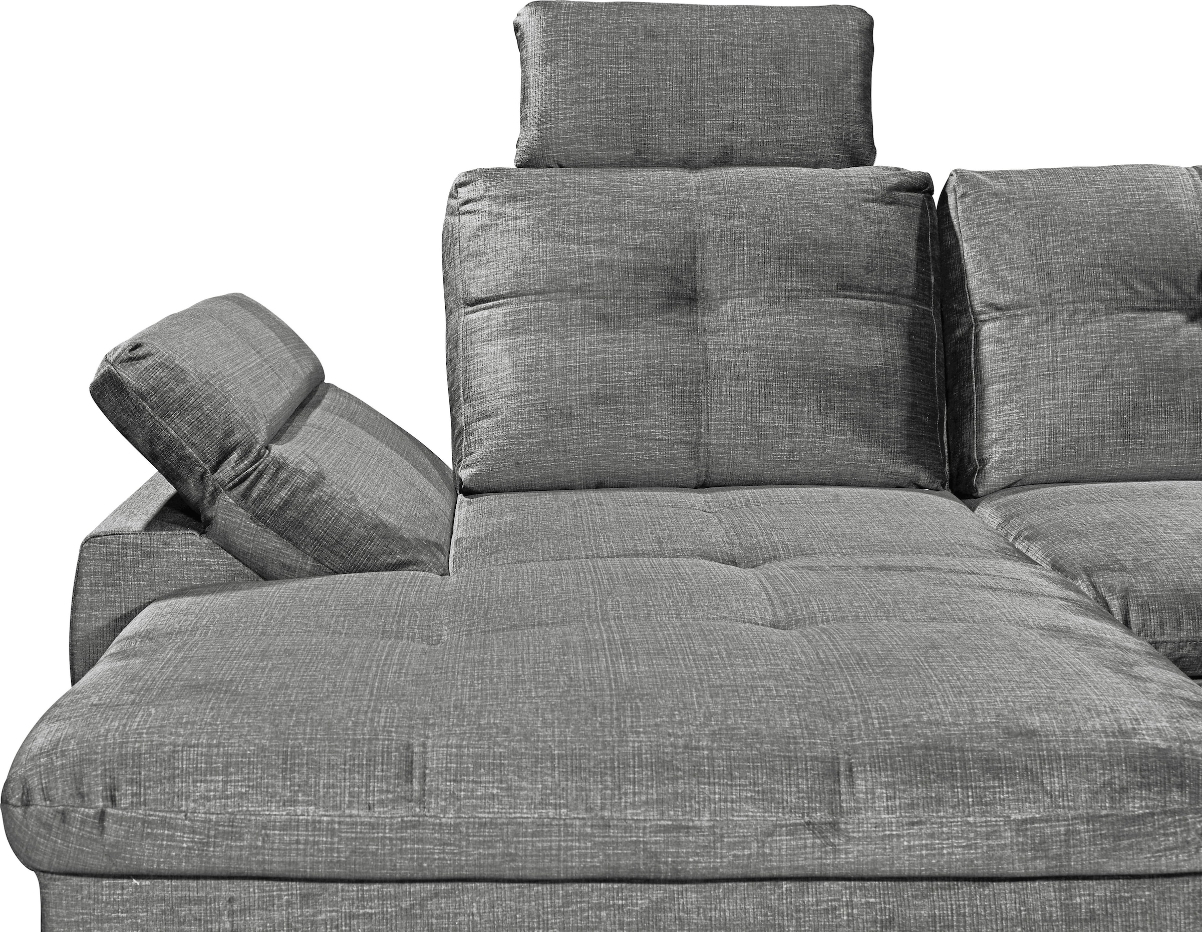 ED EXCITING DESIGN Wohnlandschaft »Alija U-Form«, mit Bettfunktion, Bettkasten, Armteilverstellung & Kopfstützen