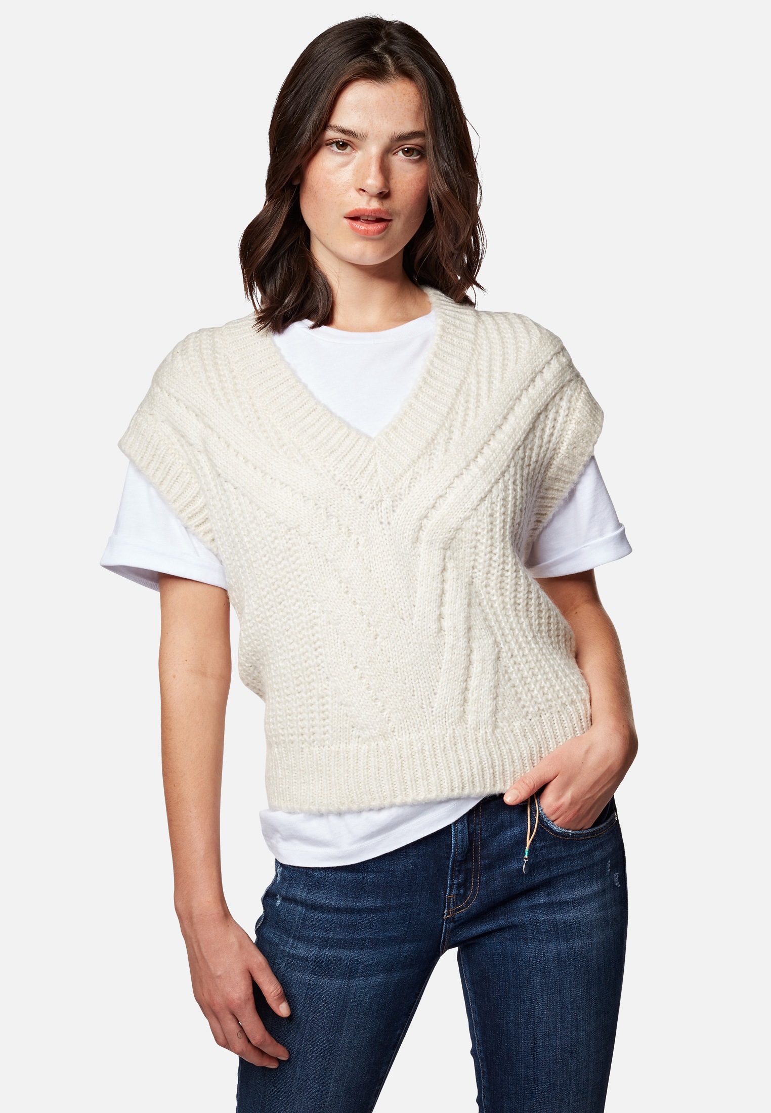 Mavi Pullunder »SLEEVELESS SWEATER«, Strickpullunder mit Muster