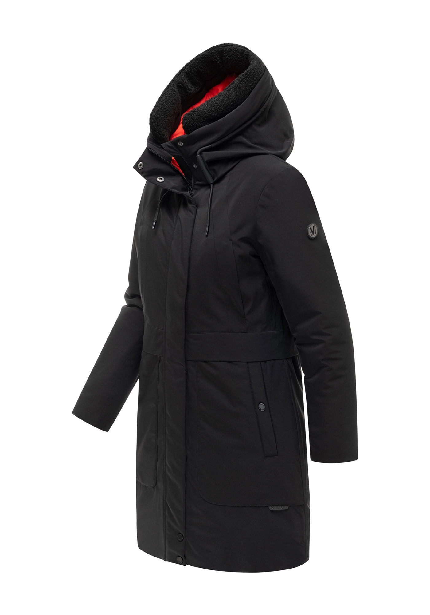 Marikoo Parka »Pakaami« mit Kapuze Winterparka mit Kapuze, Teddyfutter, aufgesetzten Taschen