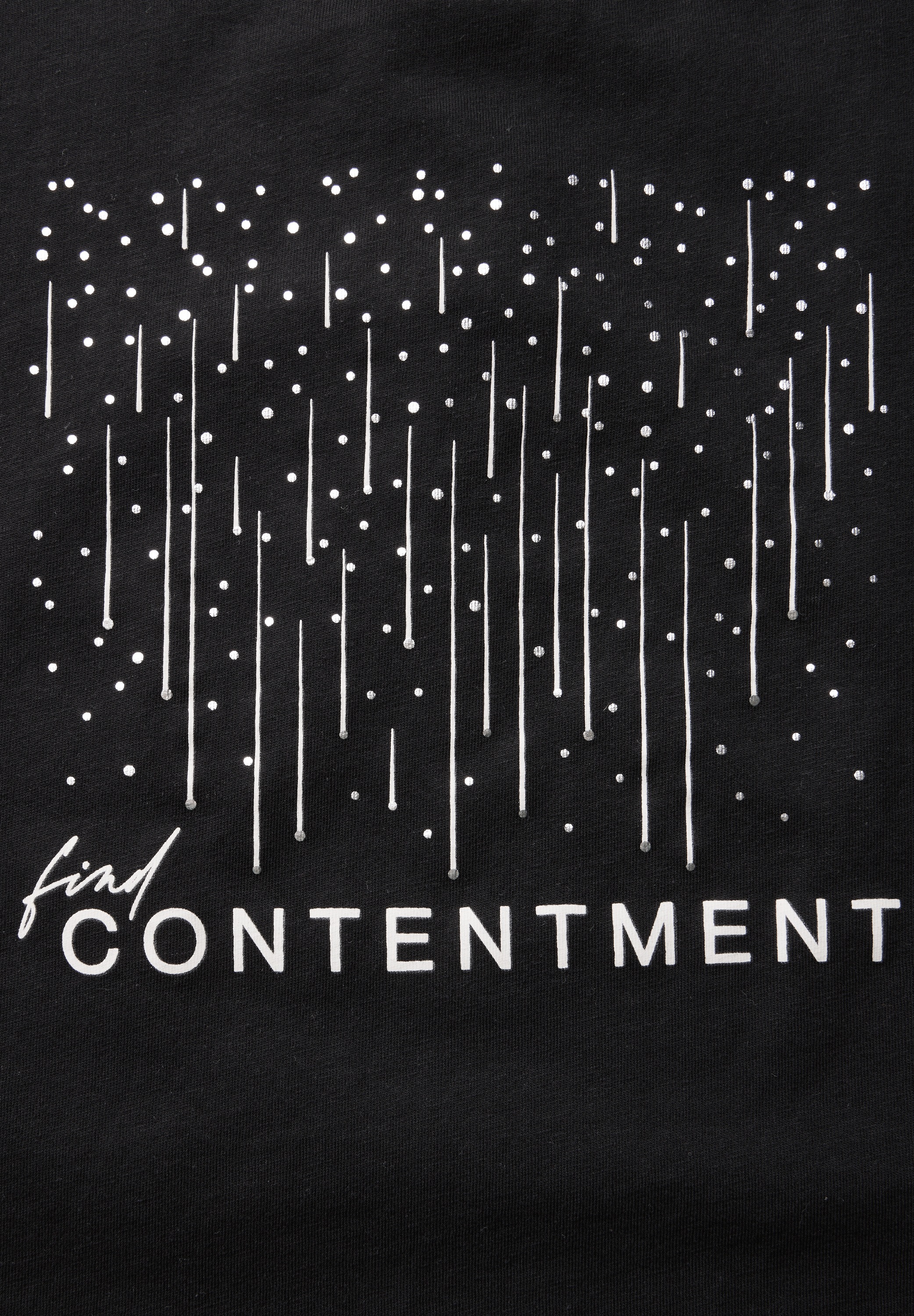 STREET ONE Print-Shirt, mit Seitlichen Einschlitzen am Saum