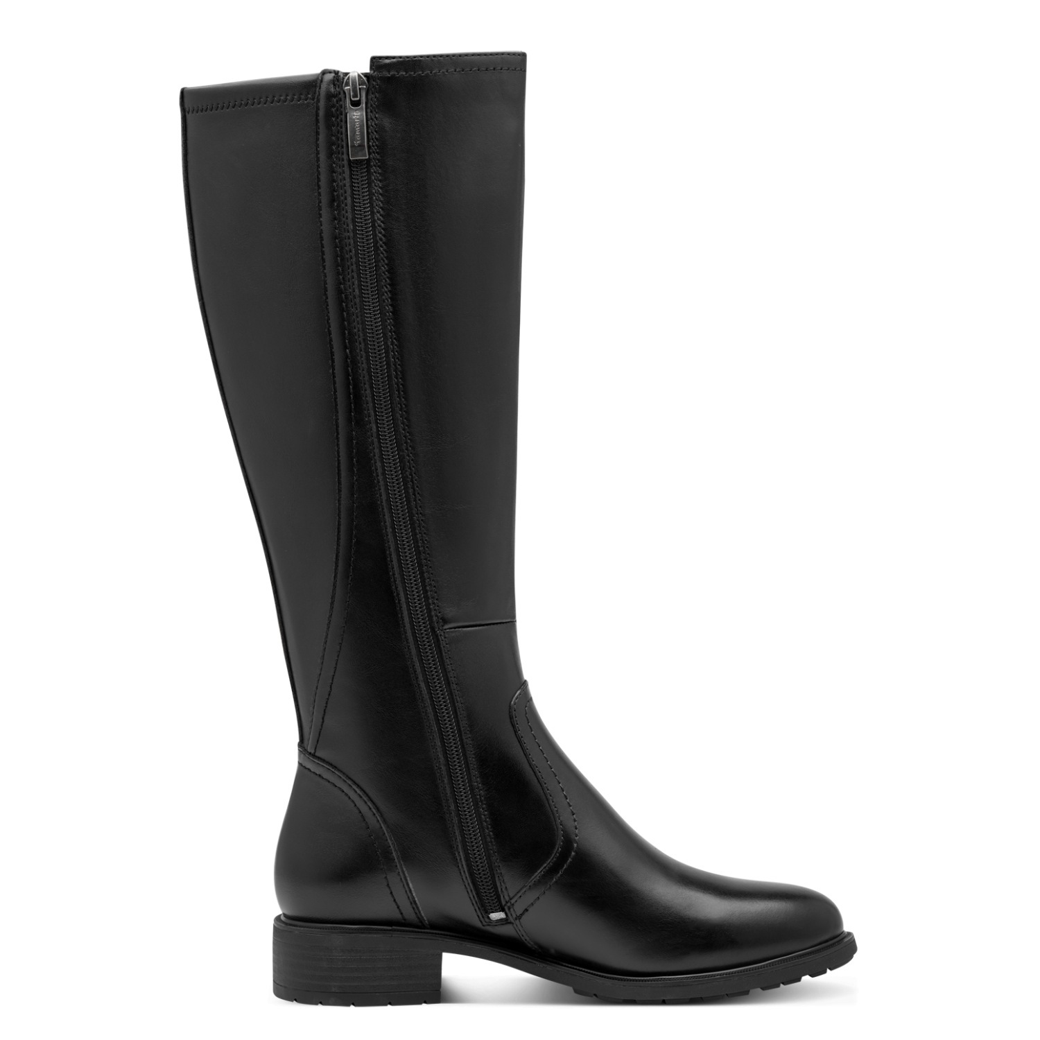 Tamaris Stiefel  Blockabsatz, Langschaftstiefel mit schicker Logoprägung