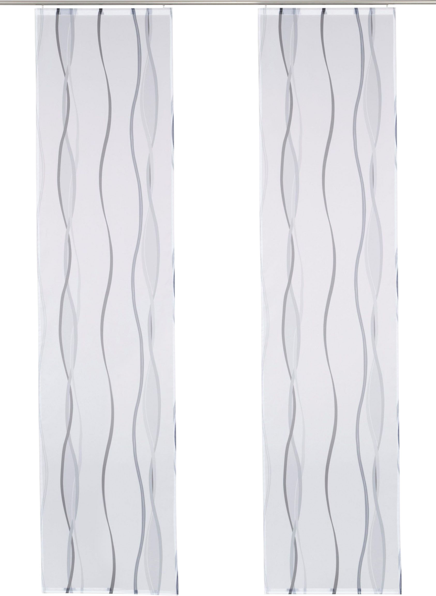 Schiebegardine »Dimona«, (2 St.), 2-er Set, Fertiggardine, mit Befestigungszubehör,...