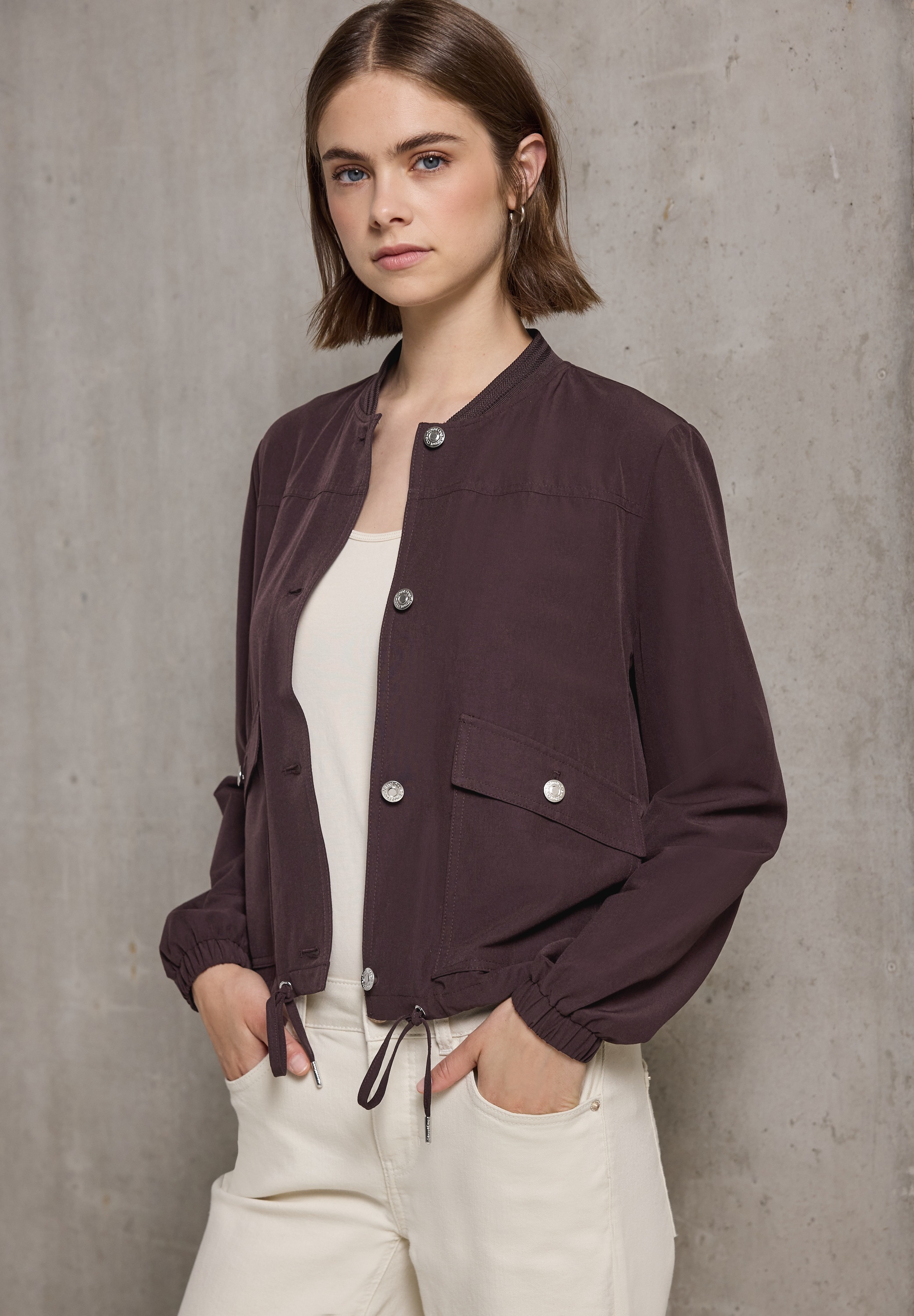 STREET ONE STUDIO Blouson ohne Kapuze mit Tunnelzugsaum günstig online kaufen