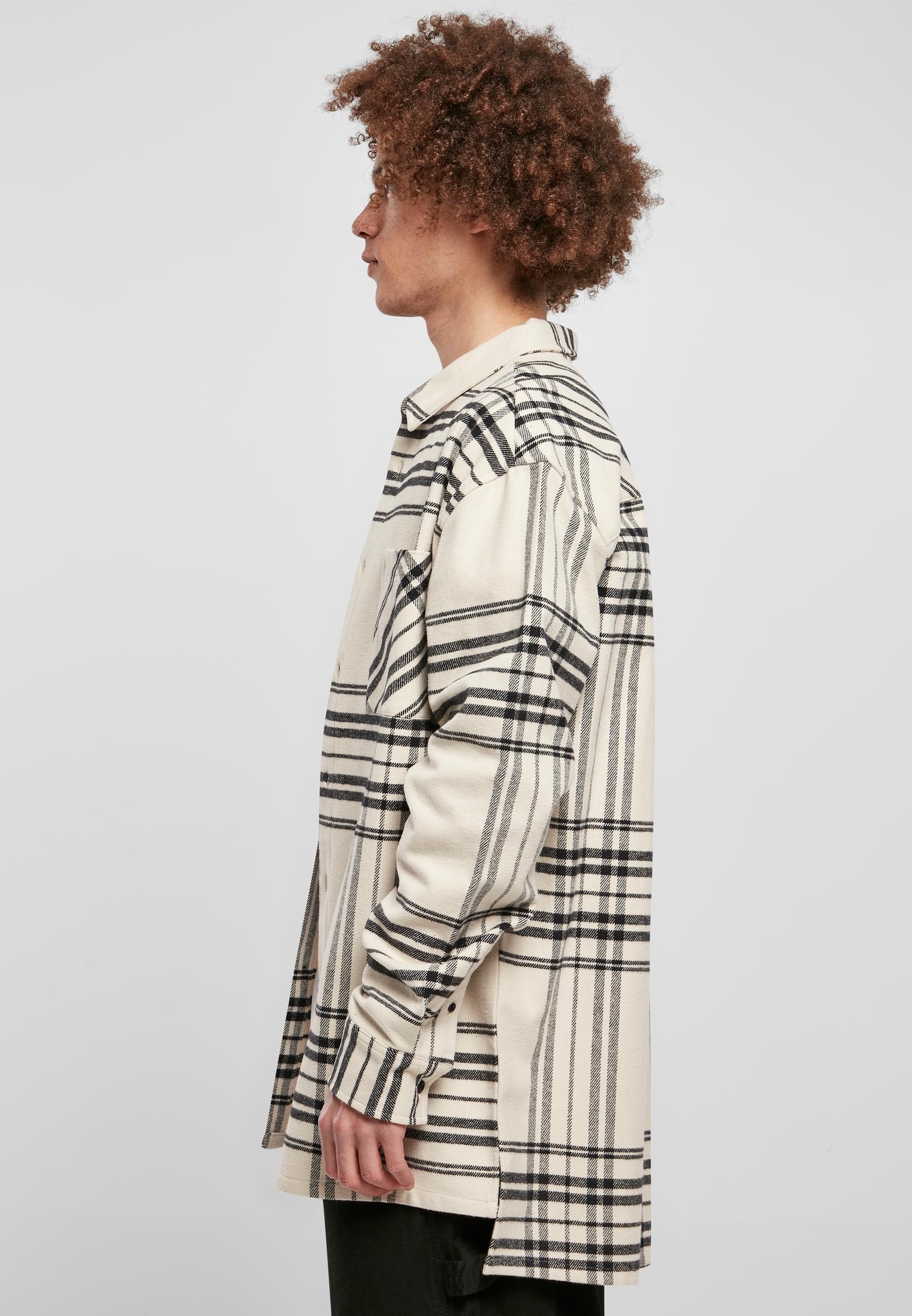 URBAN CLASSICS Langarmhemd »Urban Classics Herren Long Oversized Checked Summit Shirt«, (1 tlg.)