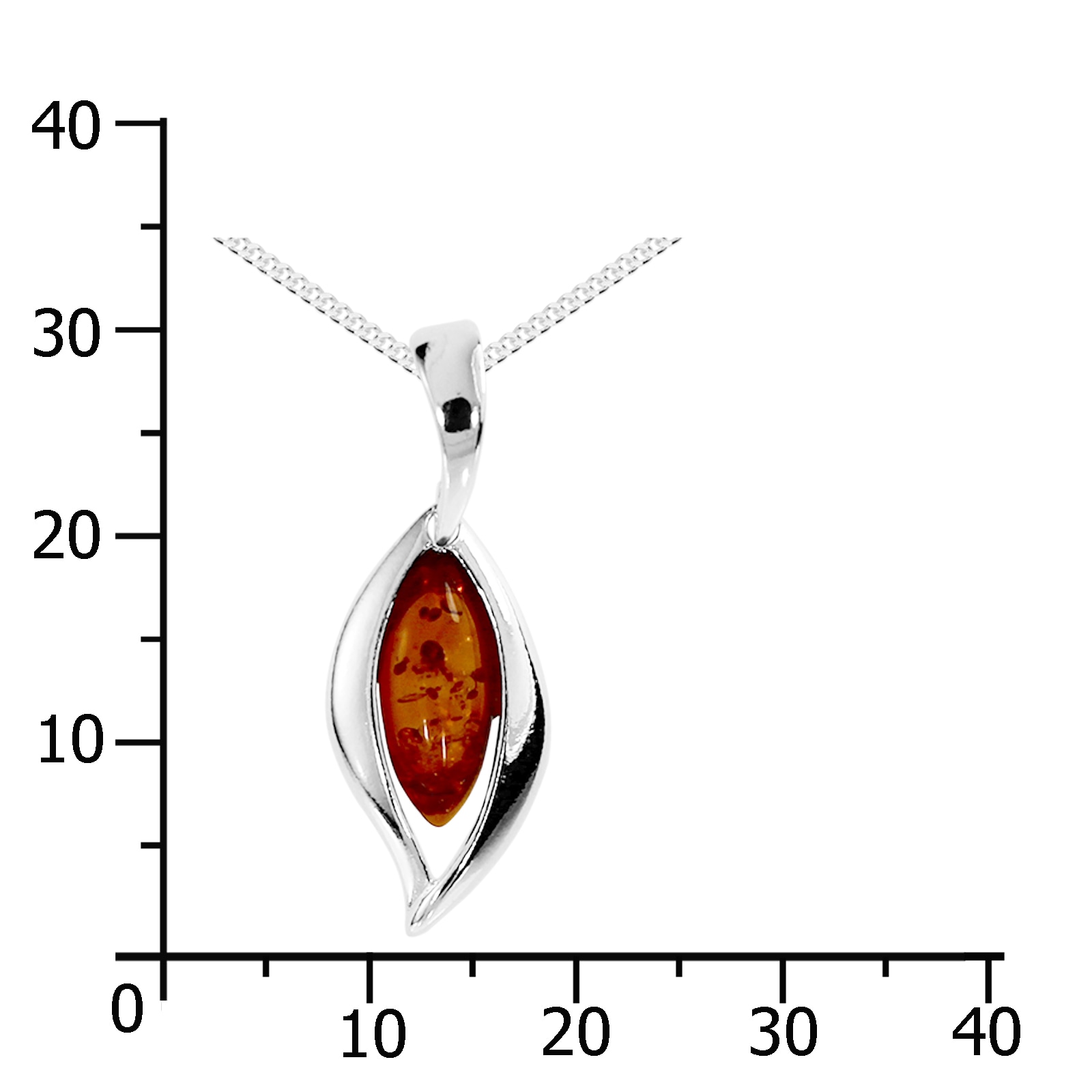 OSTSEE-SCHMUCK Kette mit Anhänger »- Sabrina - Silber 925/000 - Bernstein«