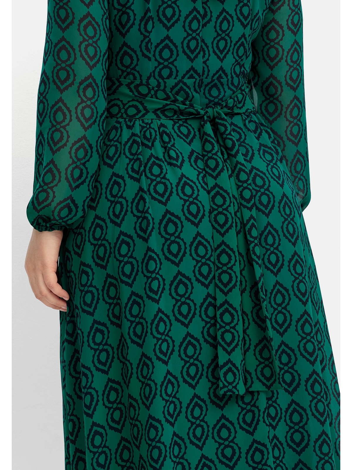 sheego by Joe Browns Chiffonkleid »Große Größen«, mit grafischem Muster, aus Georgette