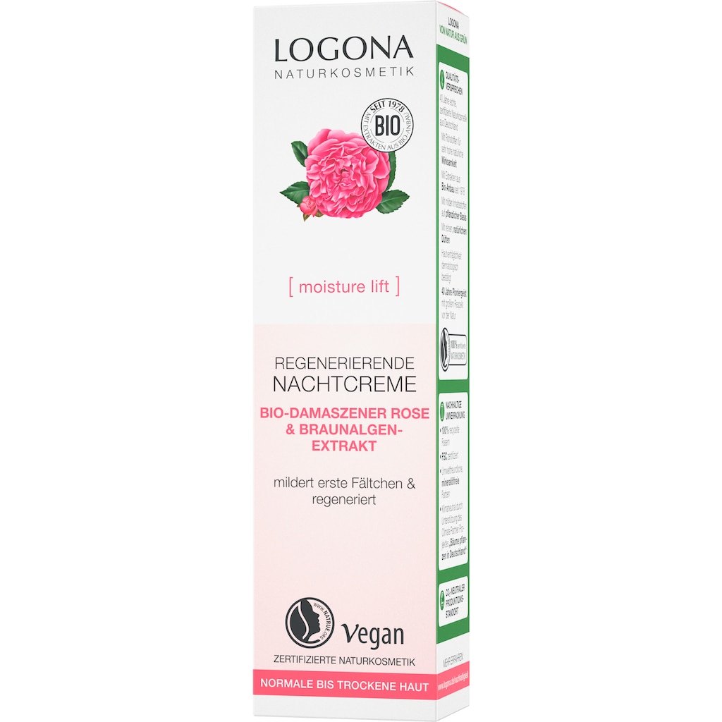 LOGONA Nachtcreme »Logona moisture lift«