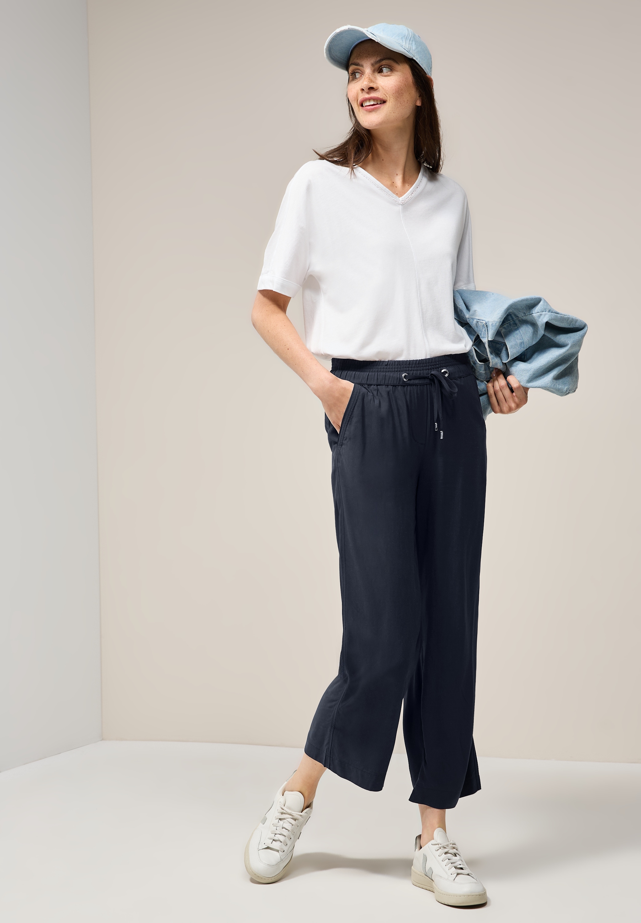 Cecil Stoffhose »Style Neele«, mit elastischem Bund mit Tunnelzug